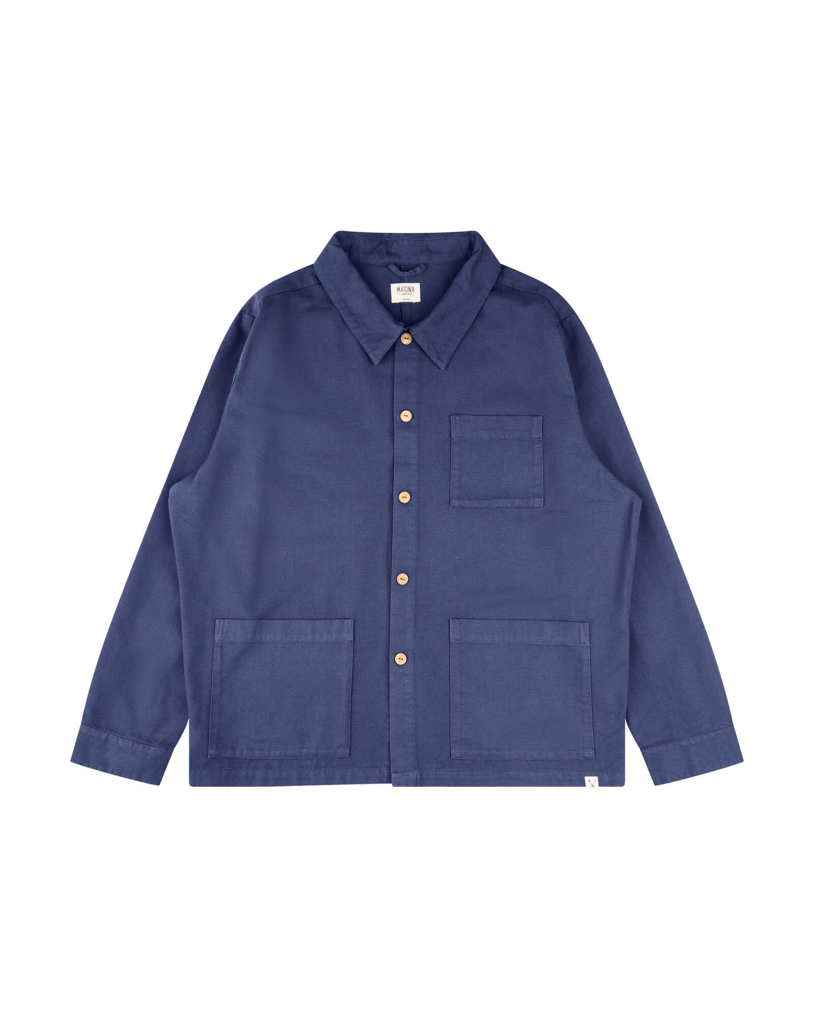 Blue cotton workwear shirt jacket from Matona