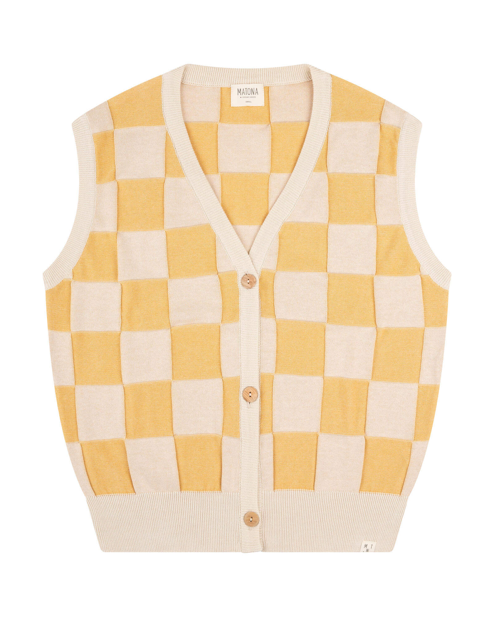 Checked vest Gambit made of 100% organic cotton by Matona