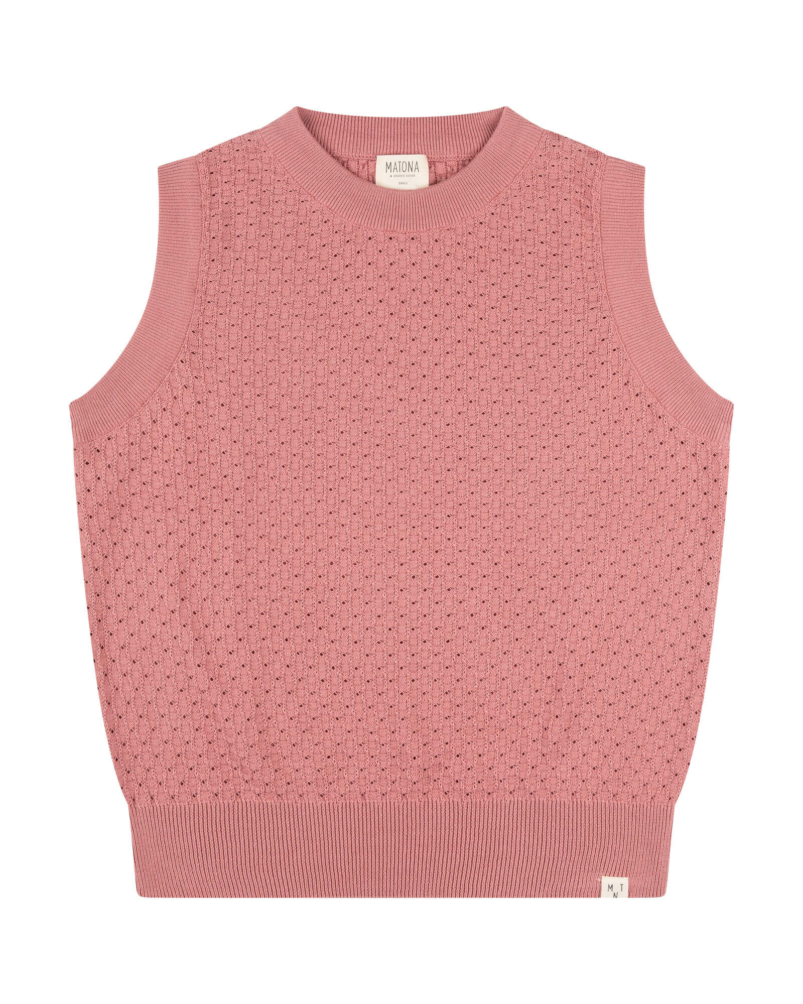 Pink knitted top made of 100% organic cotton by Matona