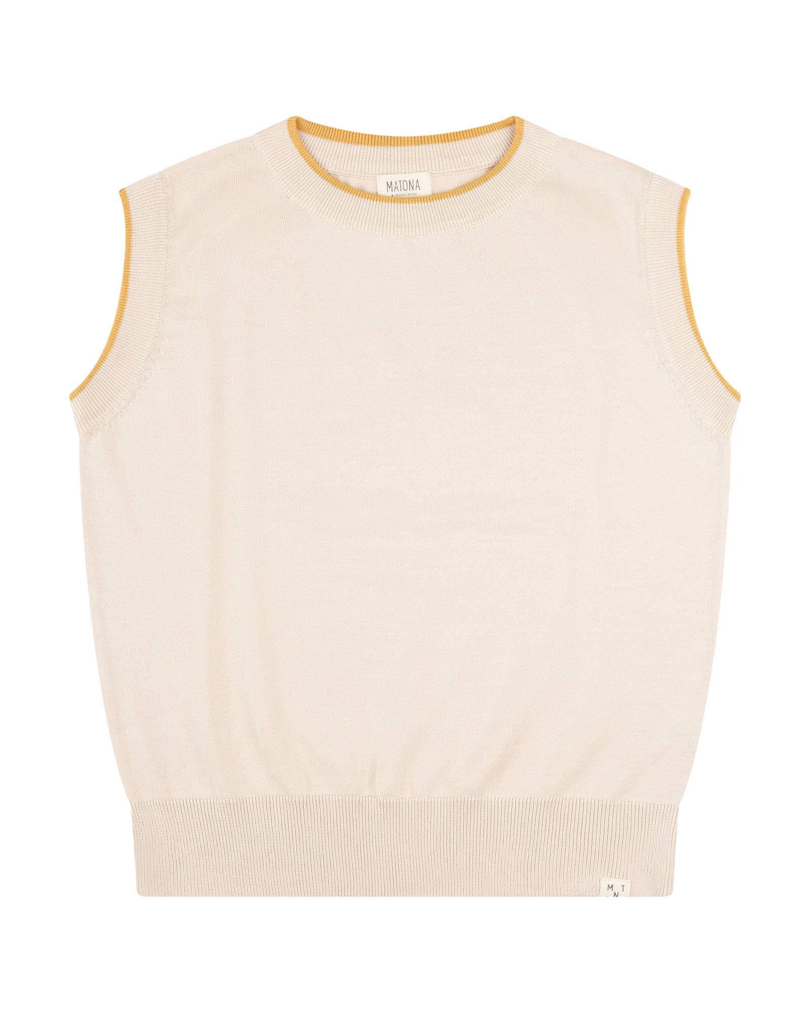 Beige knitted top made from 100% organic cotton from Matona