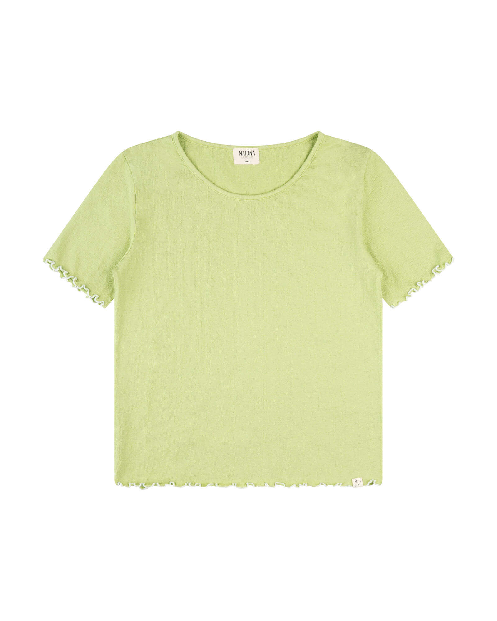 Light green T-shirt Curly made of jacquard jersey by Matona