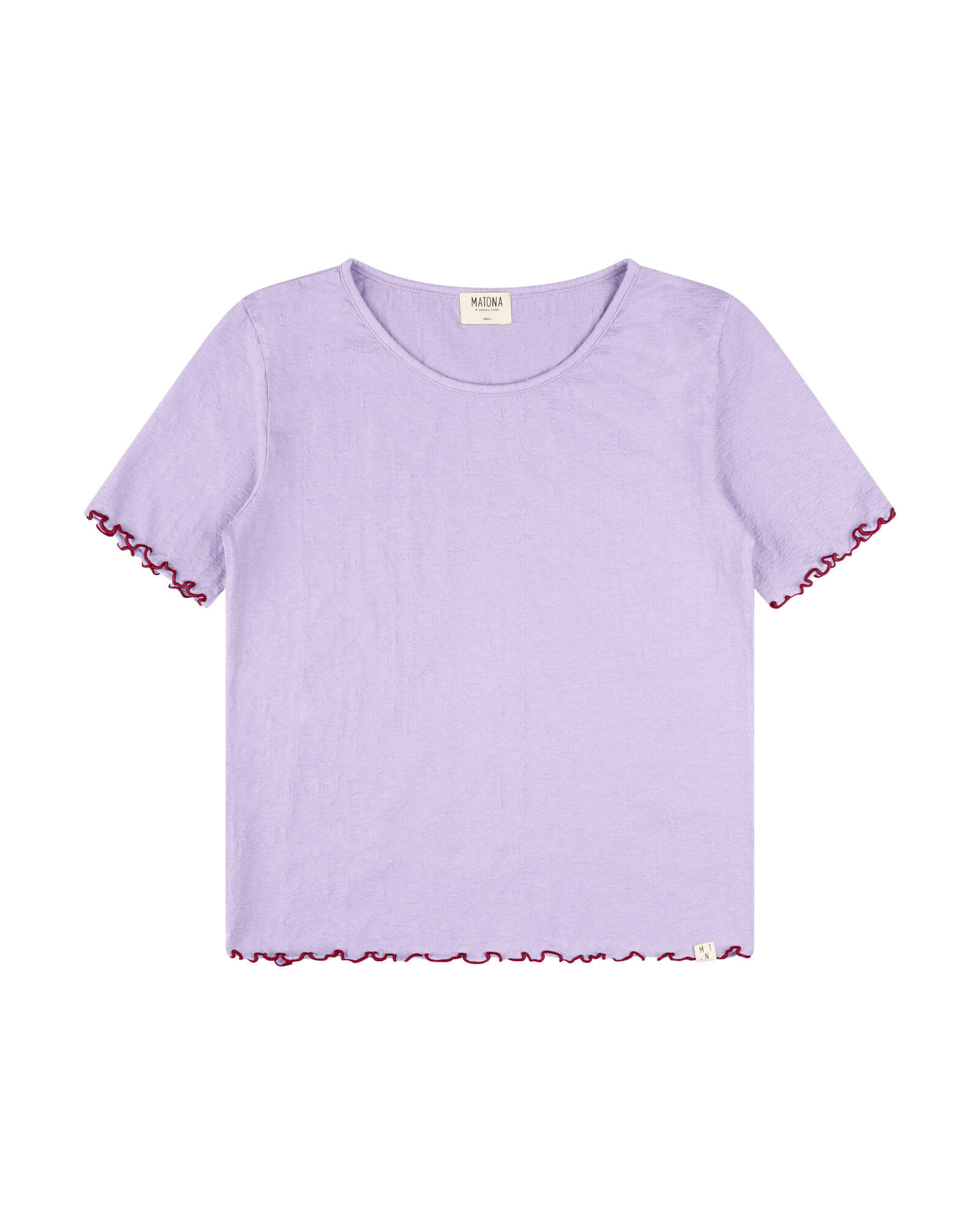 Purple Curly t-shirt made of jacquard jersey from Matona