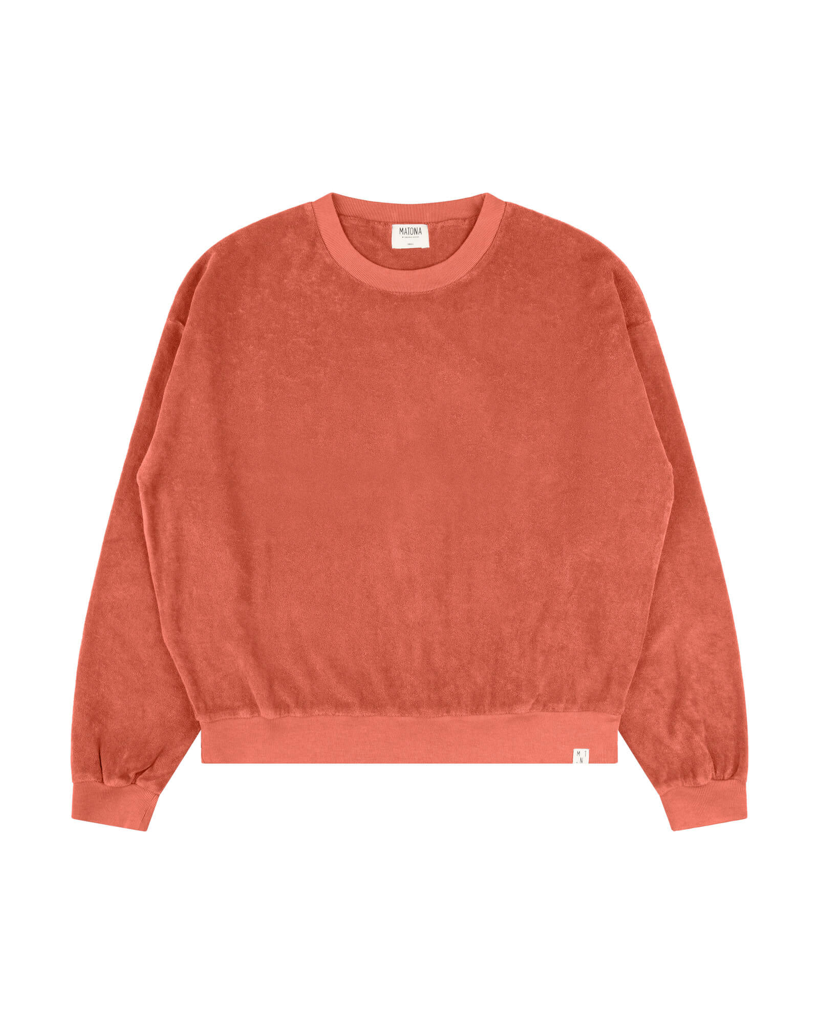 Brown-red organic cotton sweater by Matona