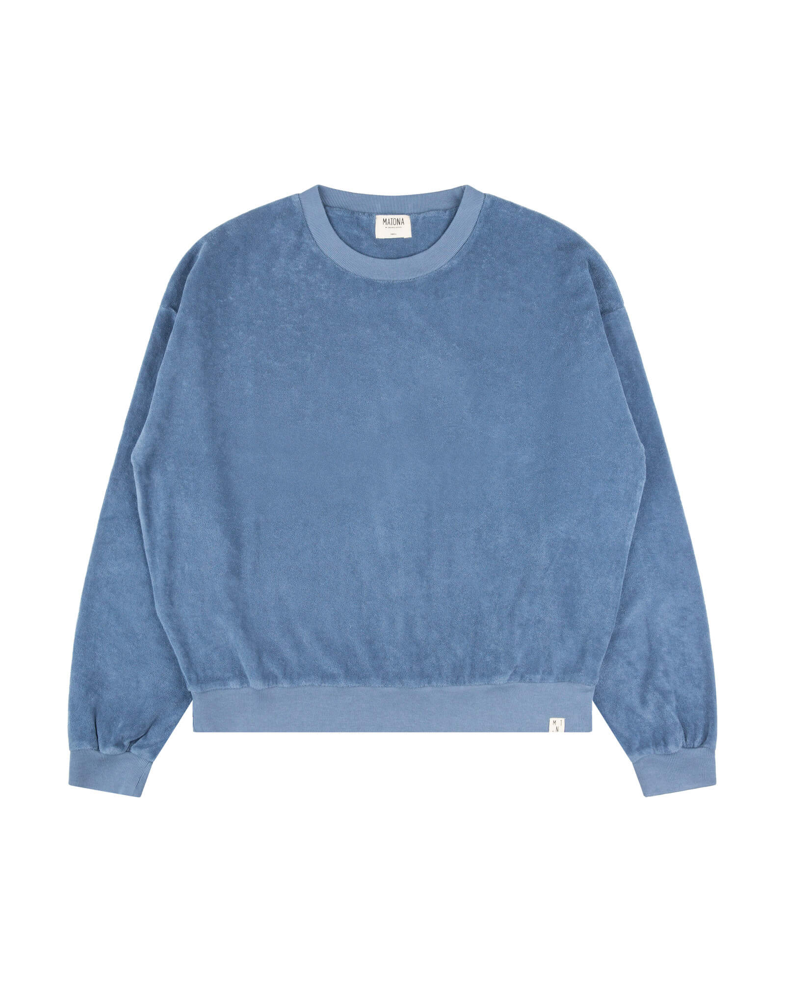 Light blue organic cotton sweater from Matona