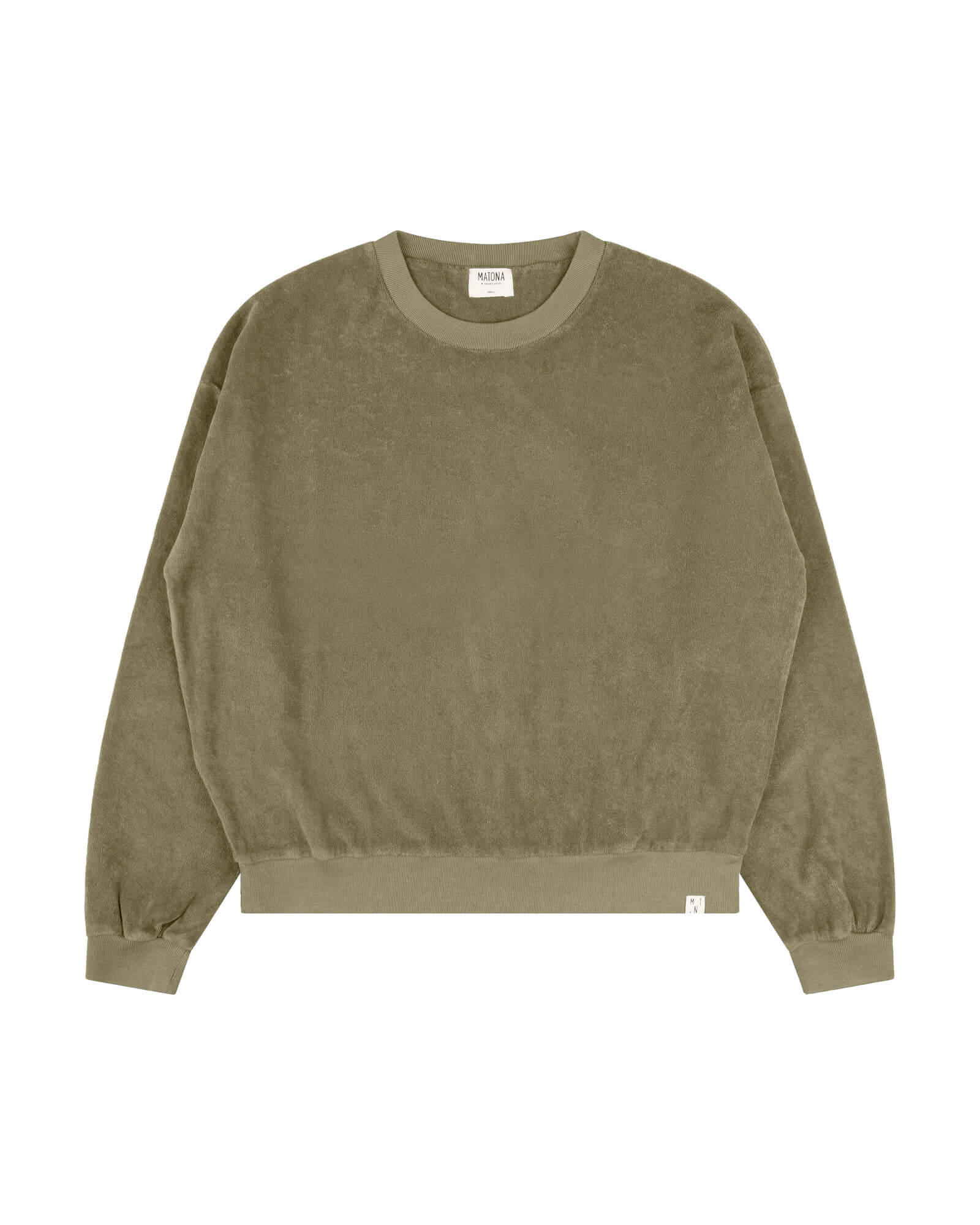 Green organic cotton sweater from Matona