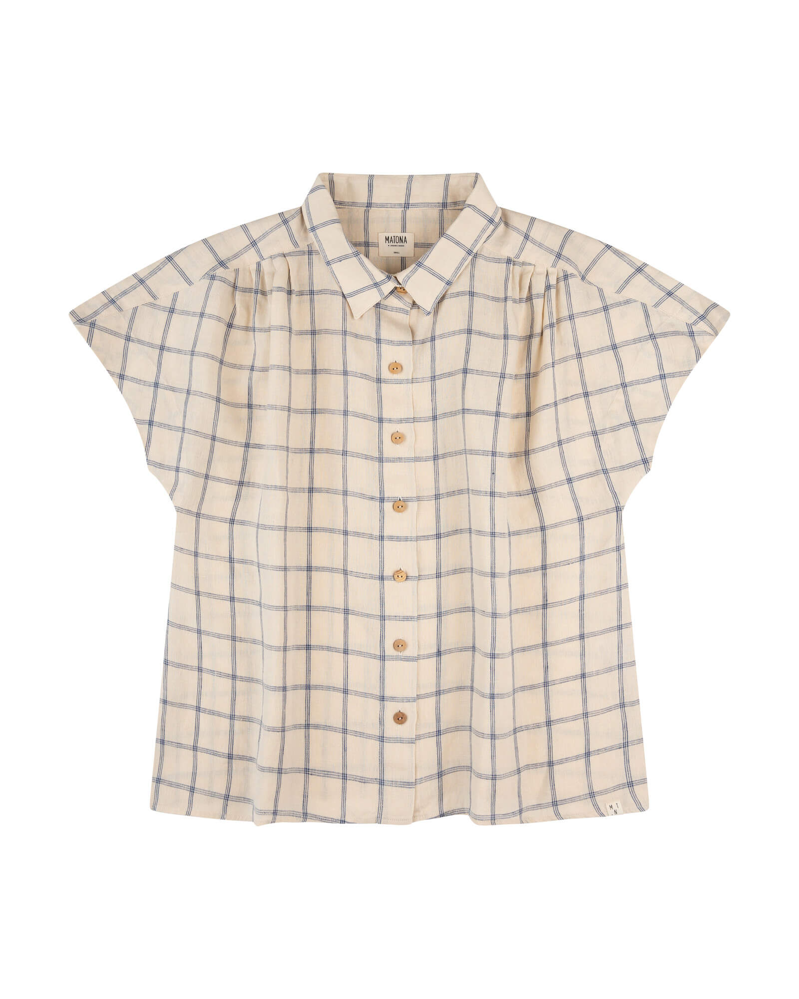 Checked linen blouse by Matona