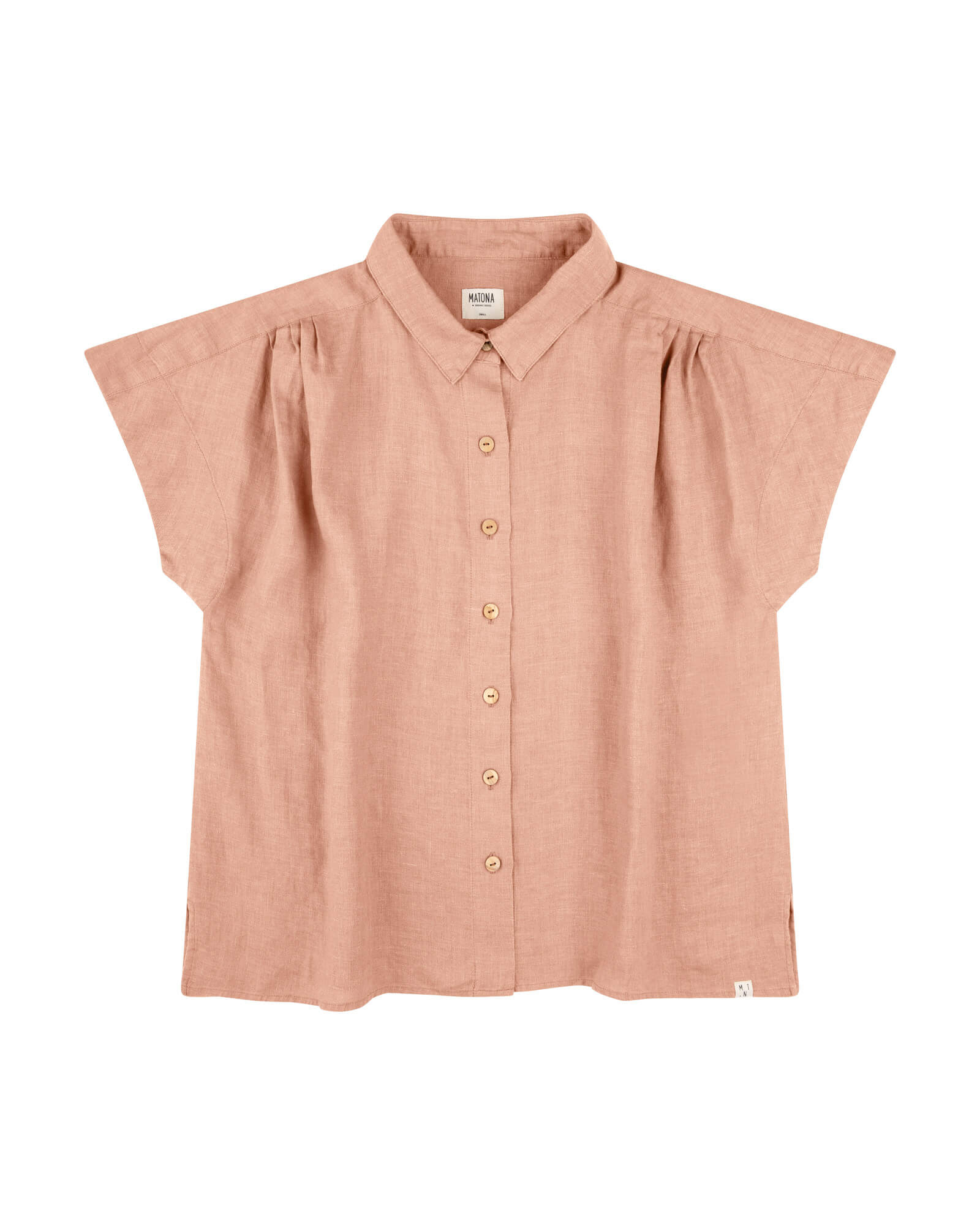 Pink linen blouse by Matona