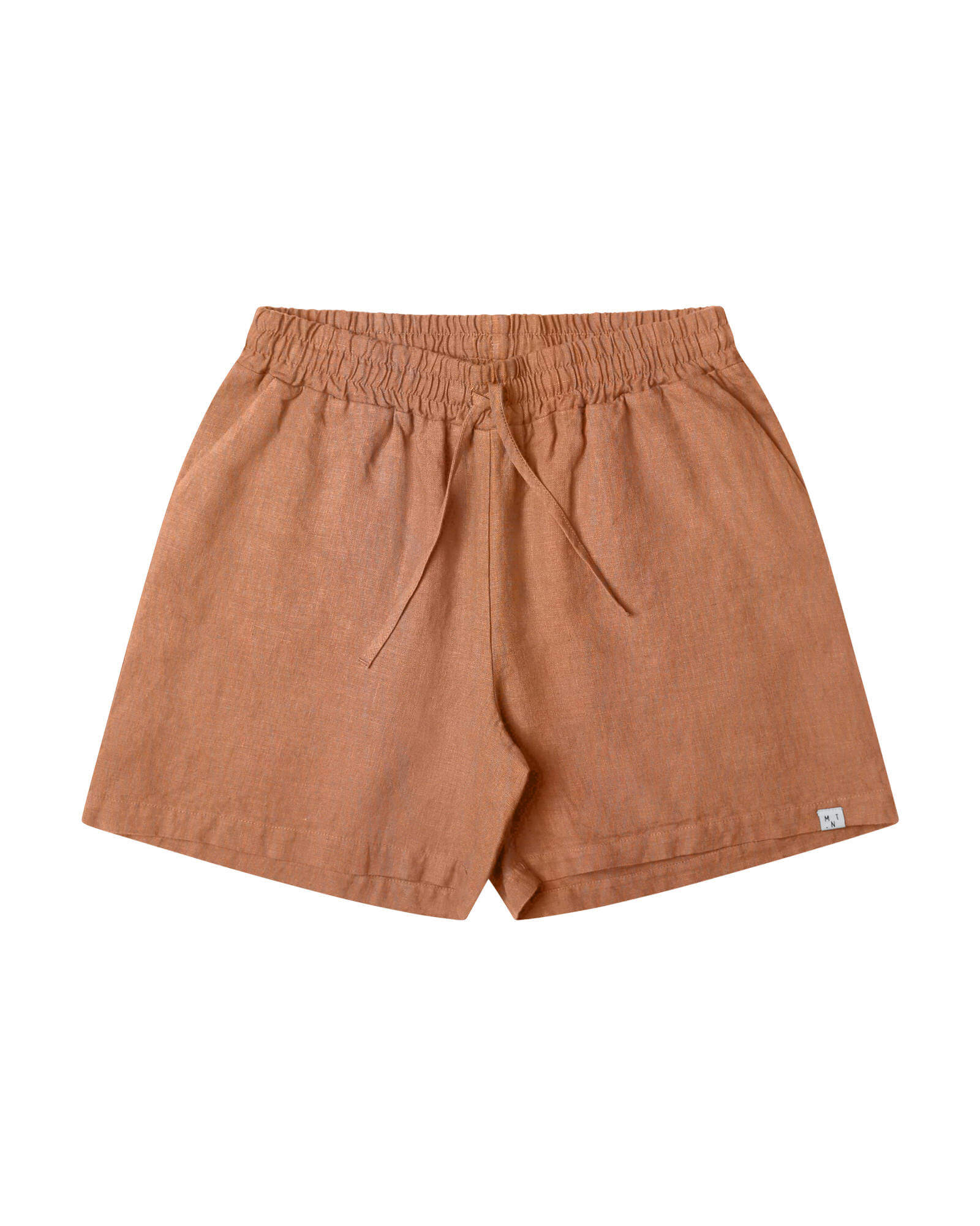 Brown linen shorts from Matona