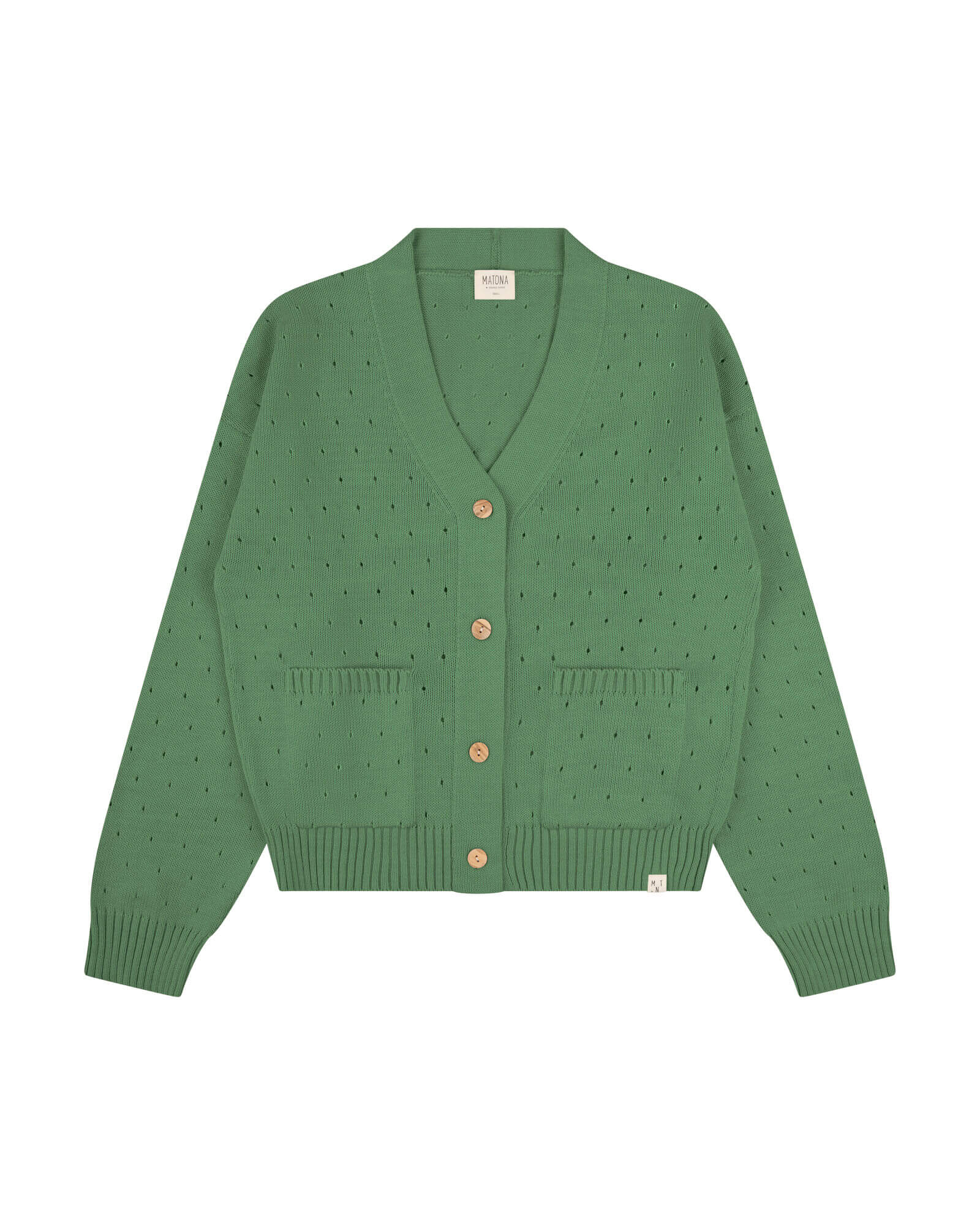 Green cardigan Spring made of 100% cotton by Matona