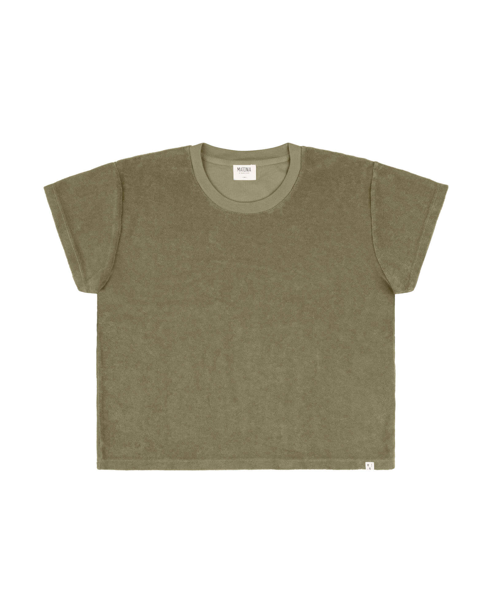 Green Terry T-Shirt made of organic cotton by Matona