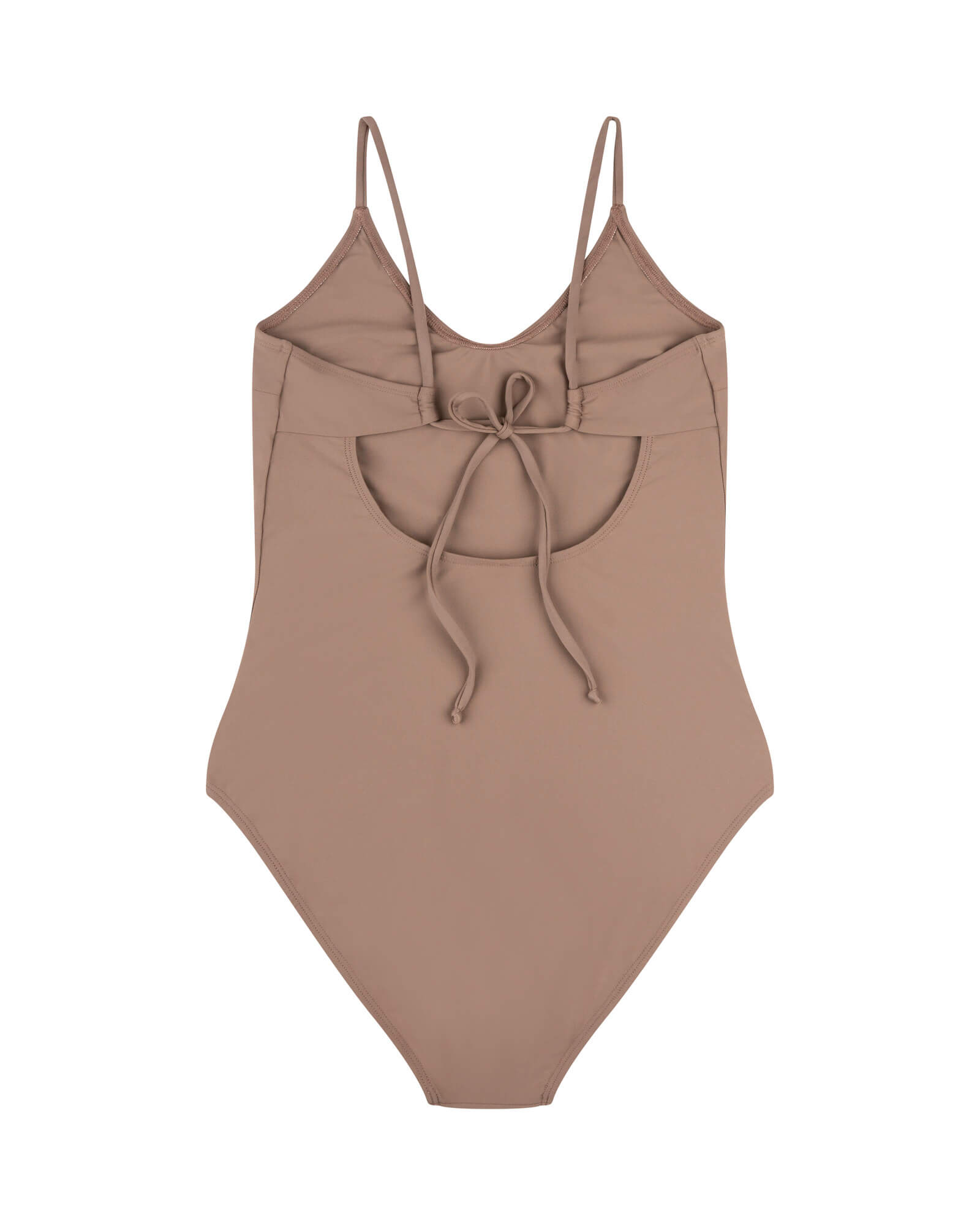 Maillot de bain col V en nylon marron de Matona