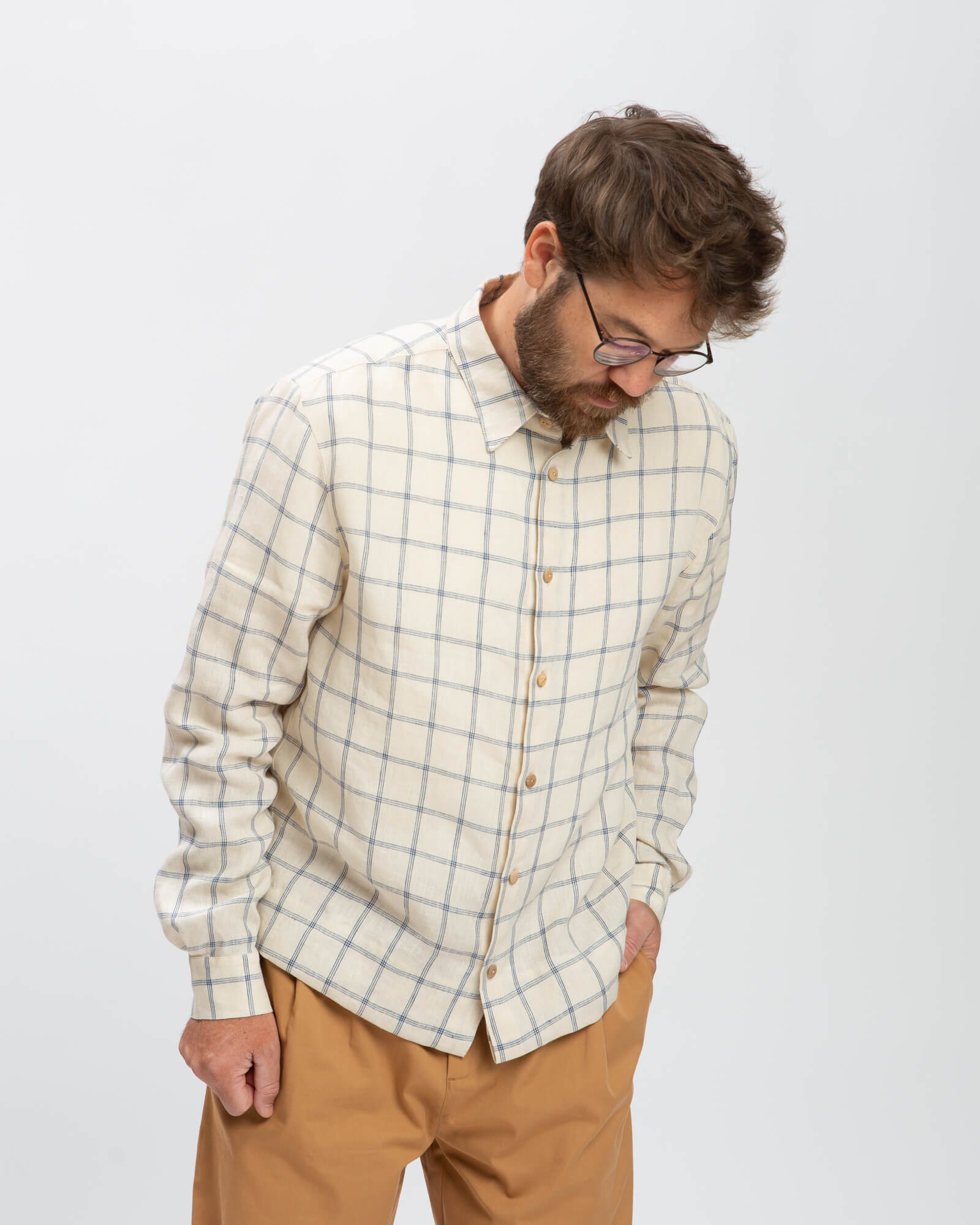 Checked linen shirt by Matona