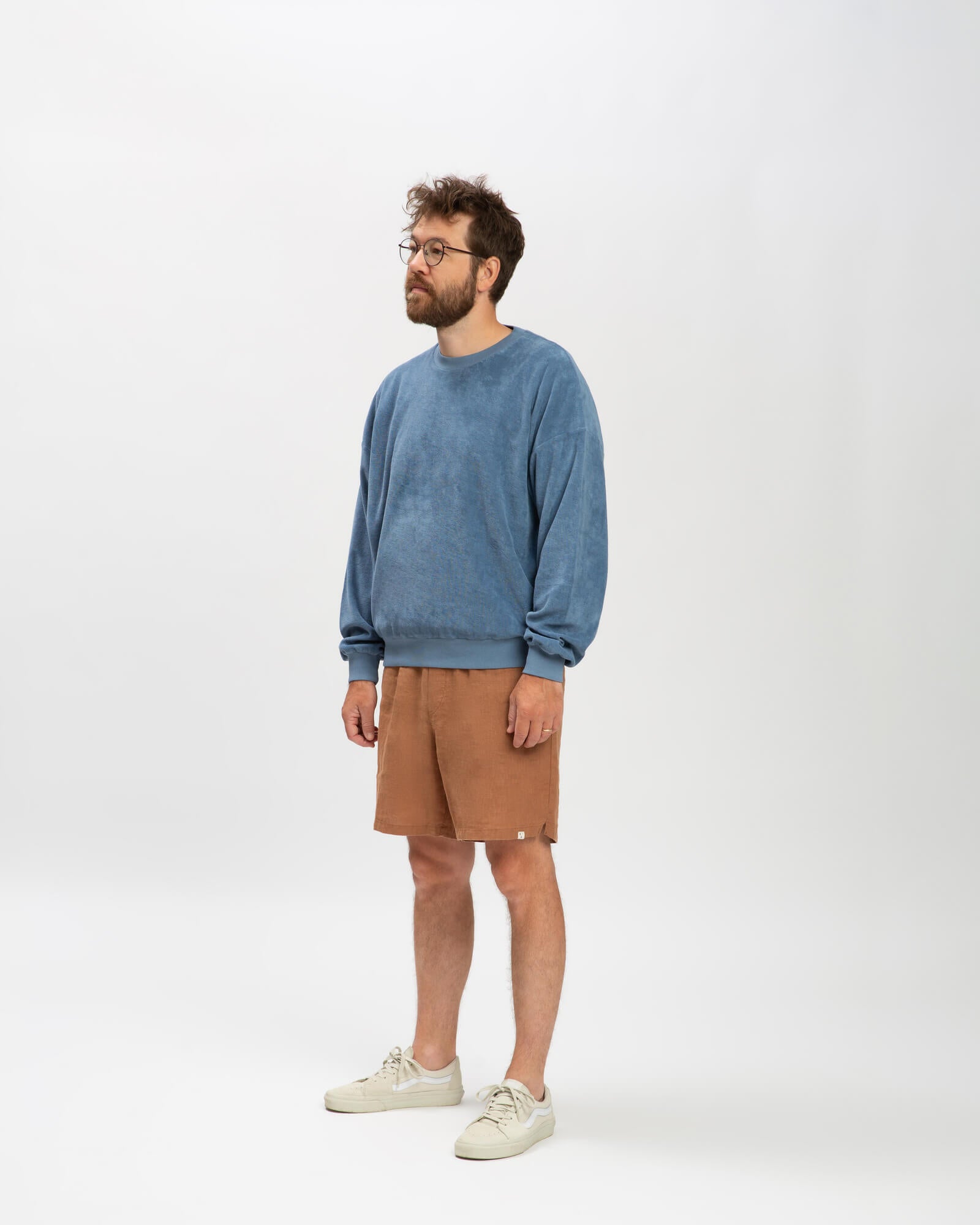 Blue Terry sweatshirt made of 100% organic cotton by Matona