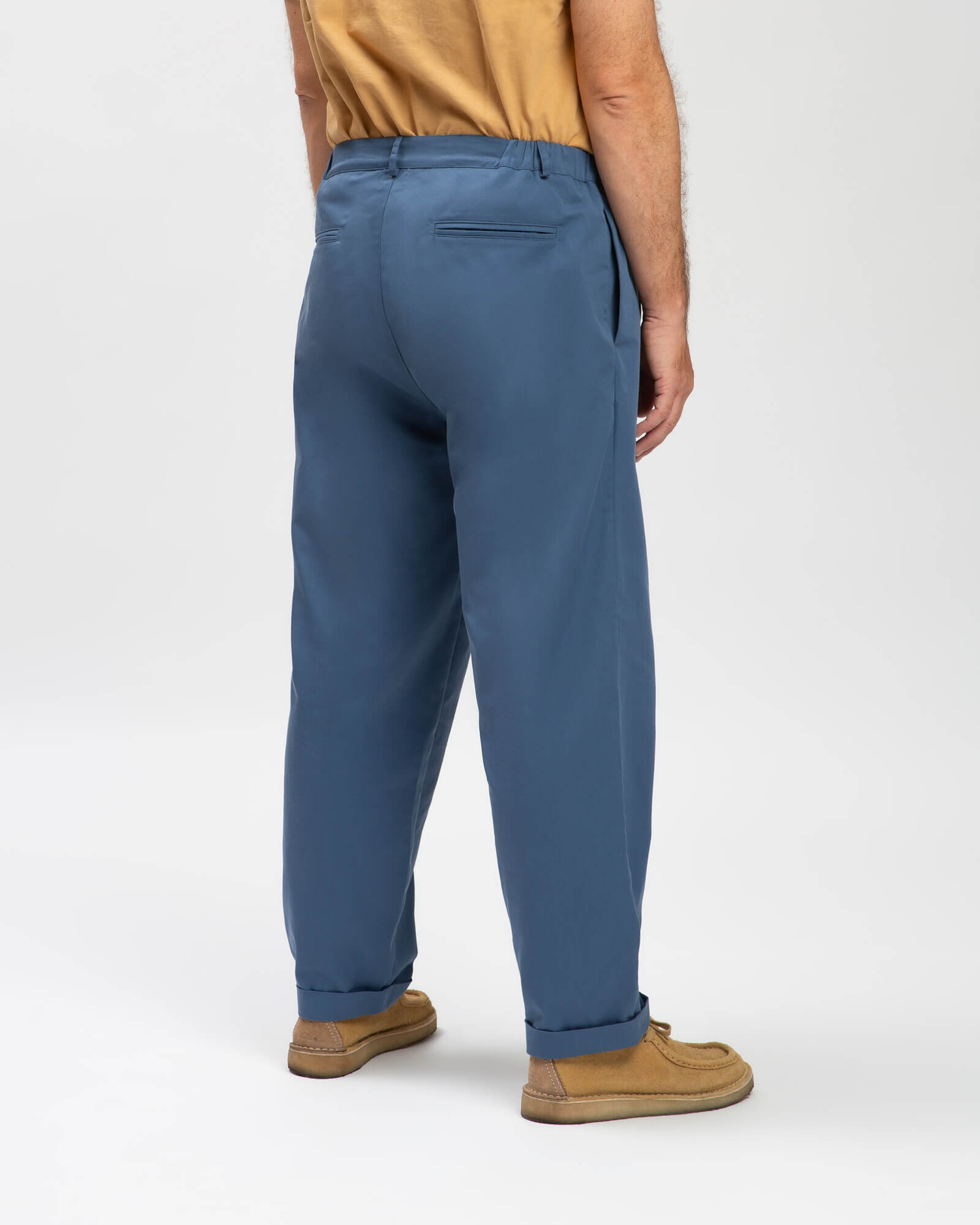 Pantalon en sergé de coton bleu de Matona