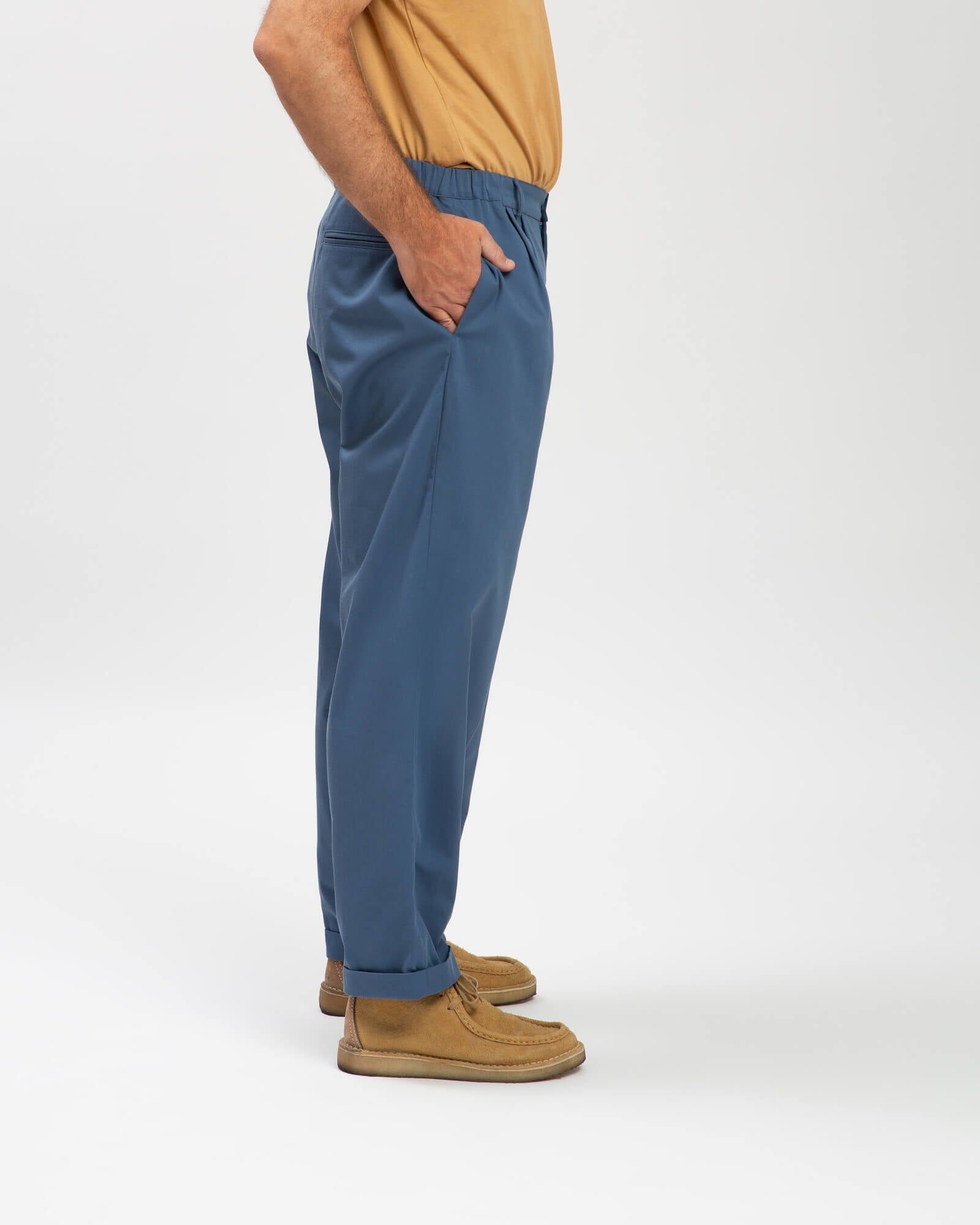 Pantalon en sergé de coton bleu de Matona