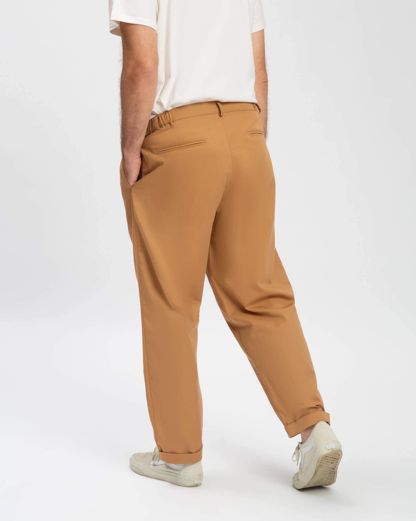 Pantalon en sergé de coton orange de Matona