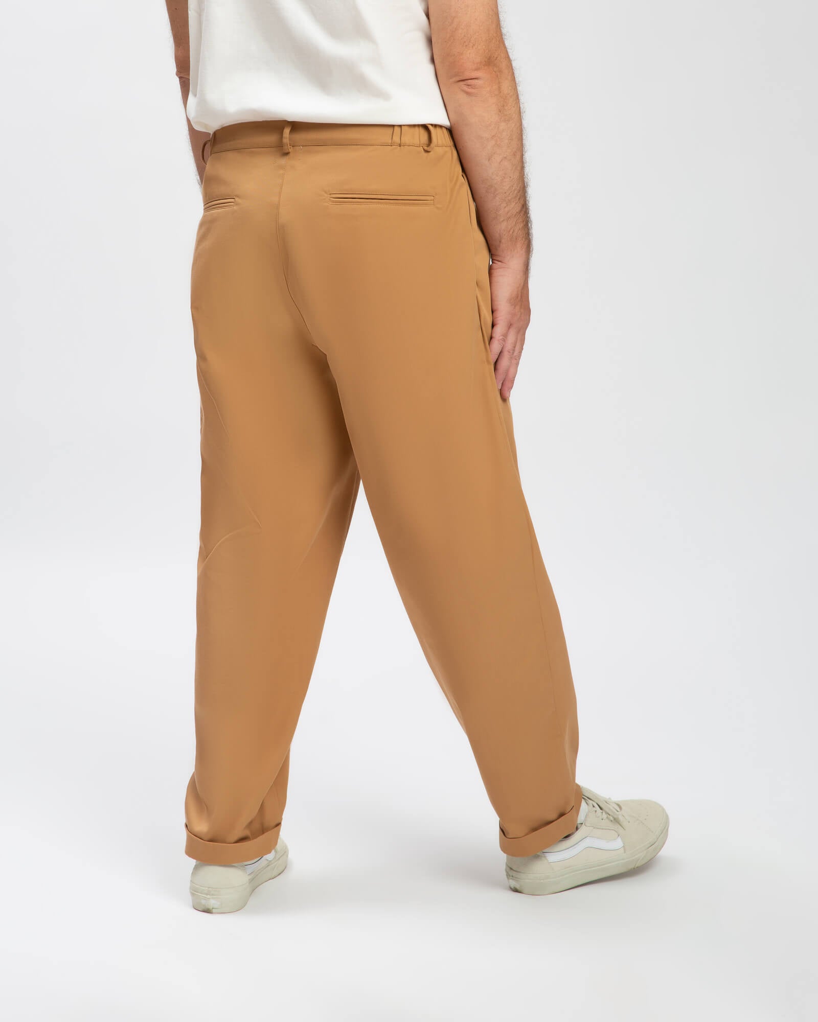 Pantalon en sergé de coton orange de Matona