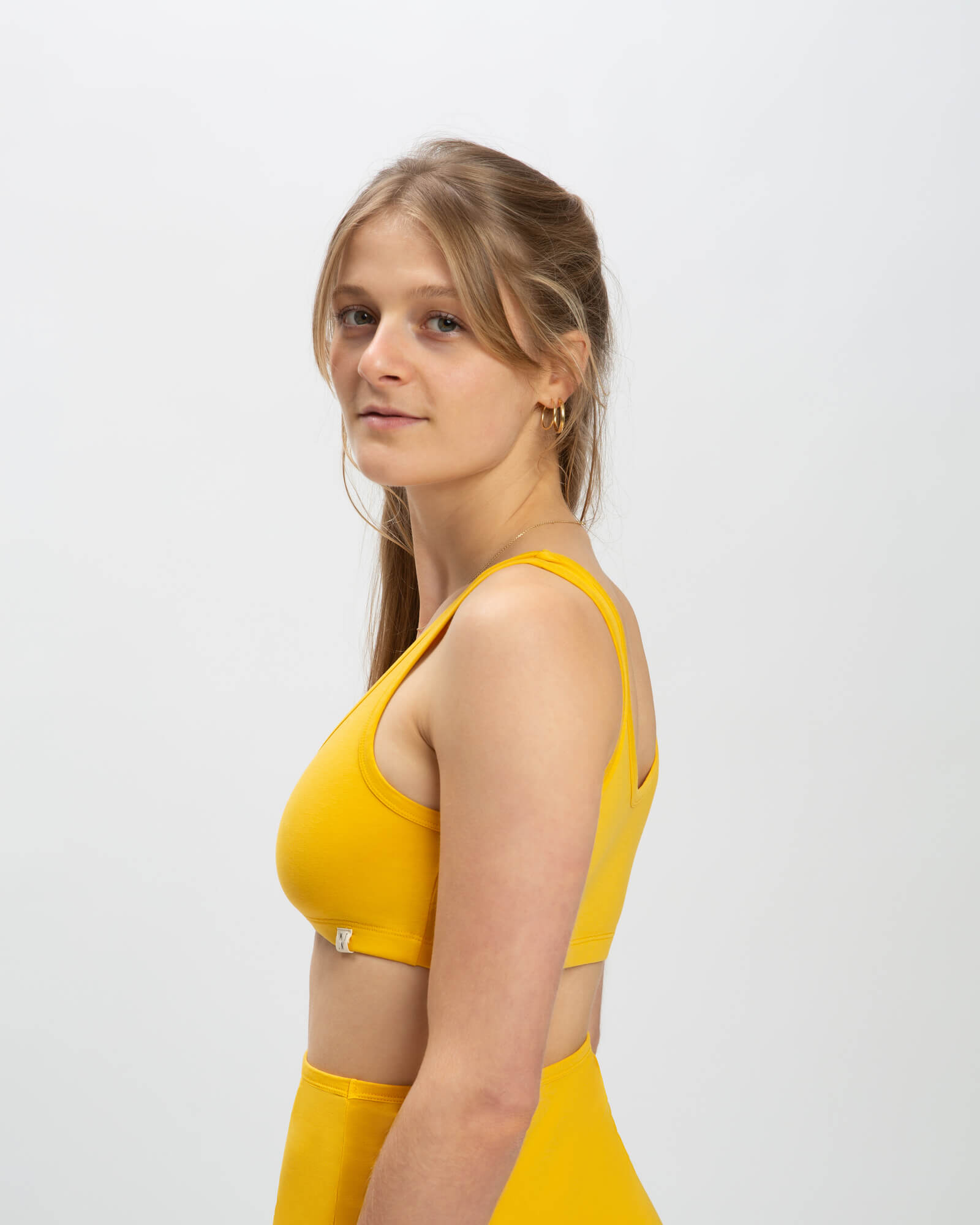 Yellow bra Mimosa made of organic cotton by Matona