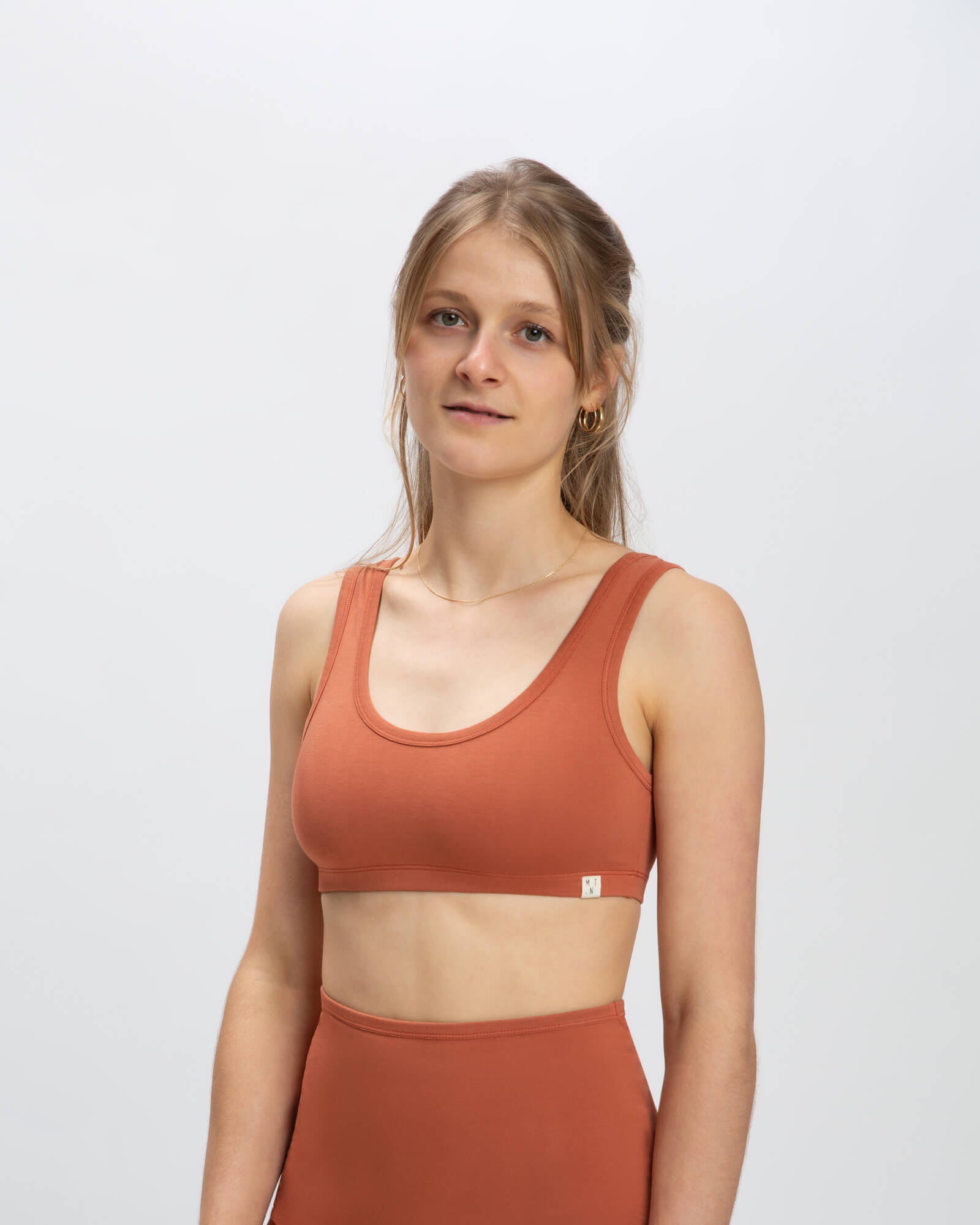 Orange bra Savanna made of organic cotton by Matona