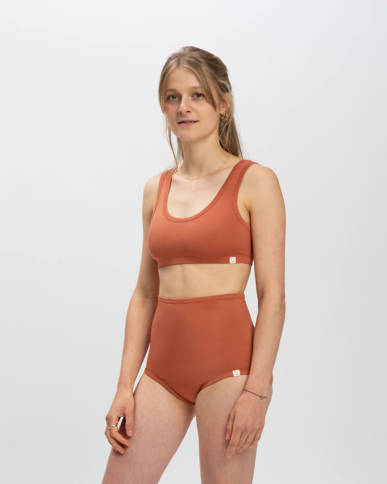 Orange bra Savanna made of organic cotton by Matona