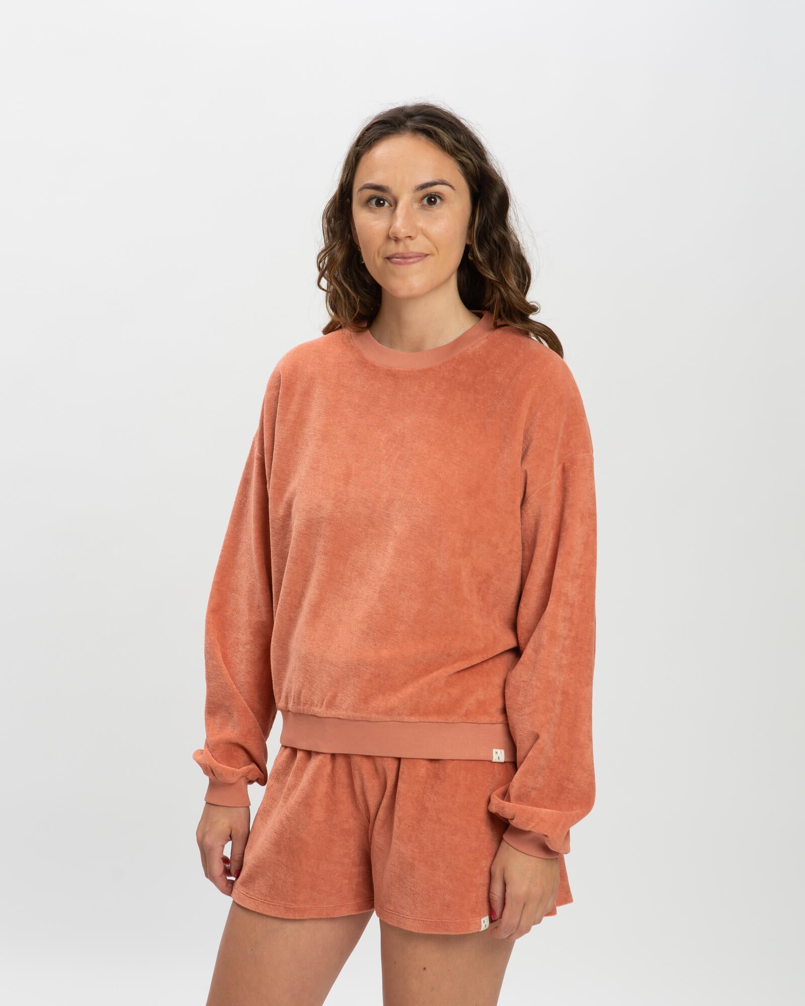 Brown-red organic cotton sweater by Matona