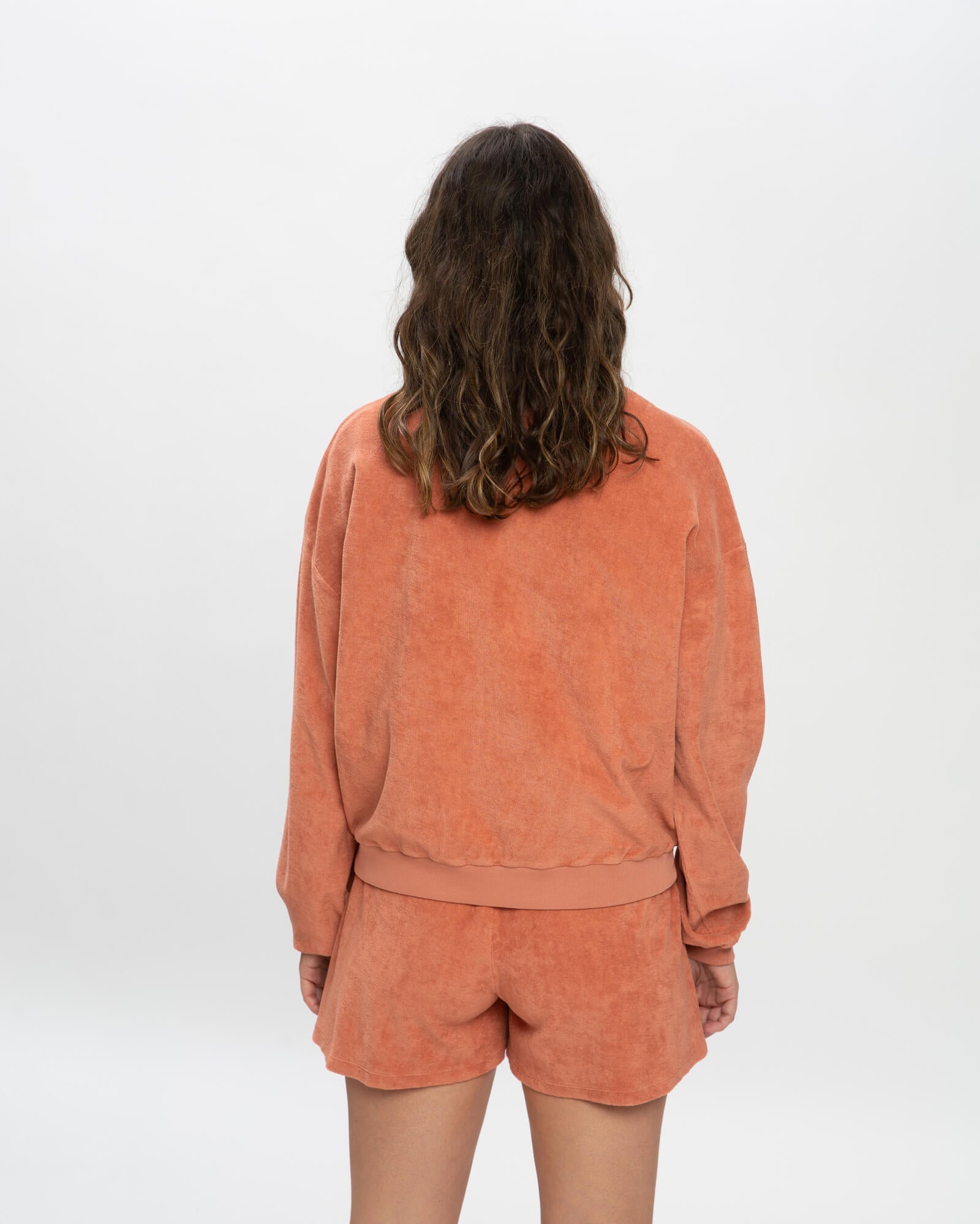 Pull en coton bio marron-rouge de Matona