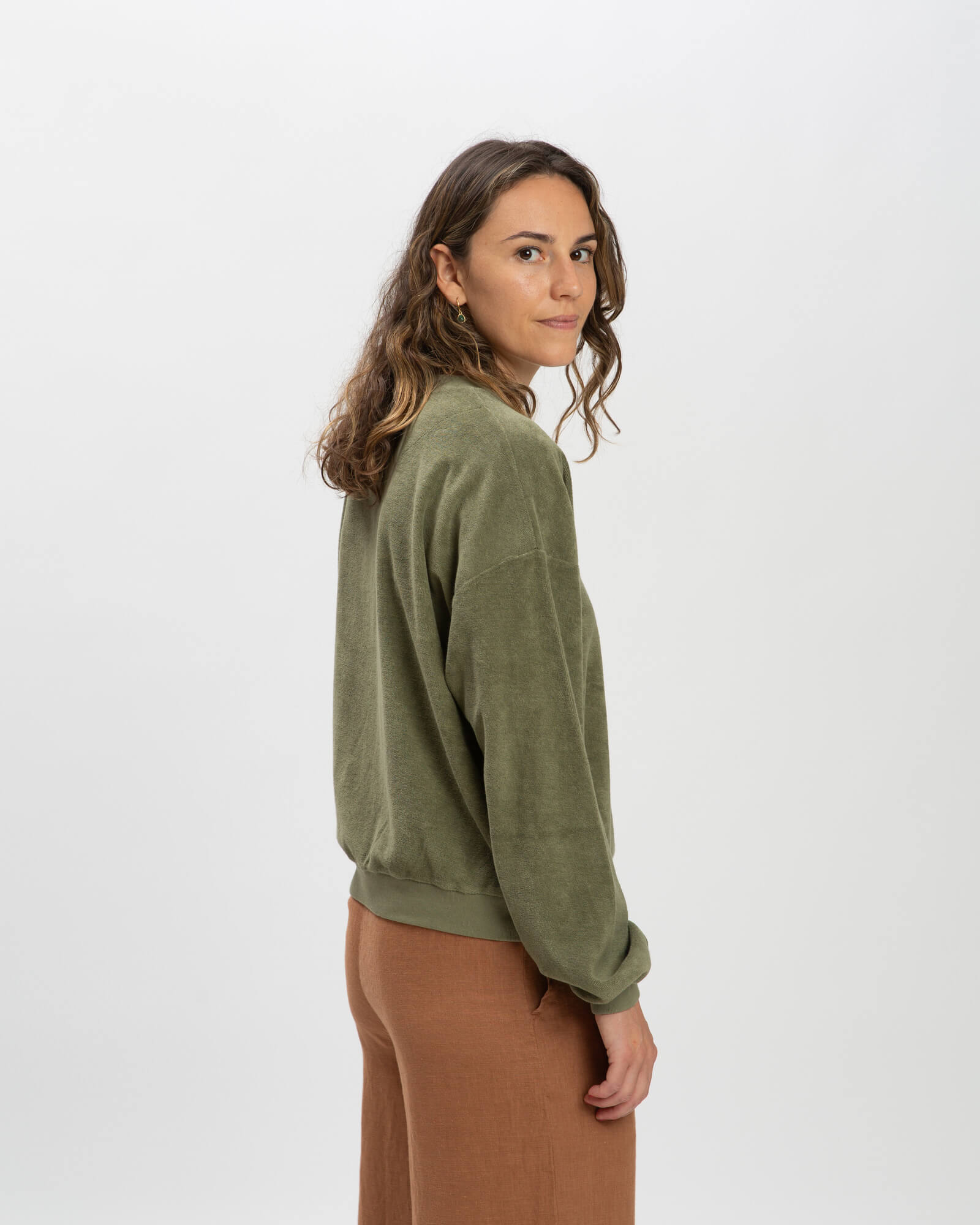 Pull vert en coton bio de Matona