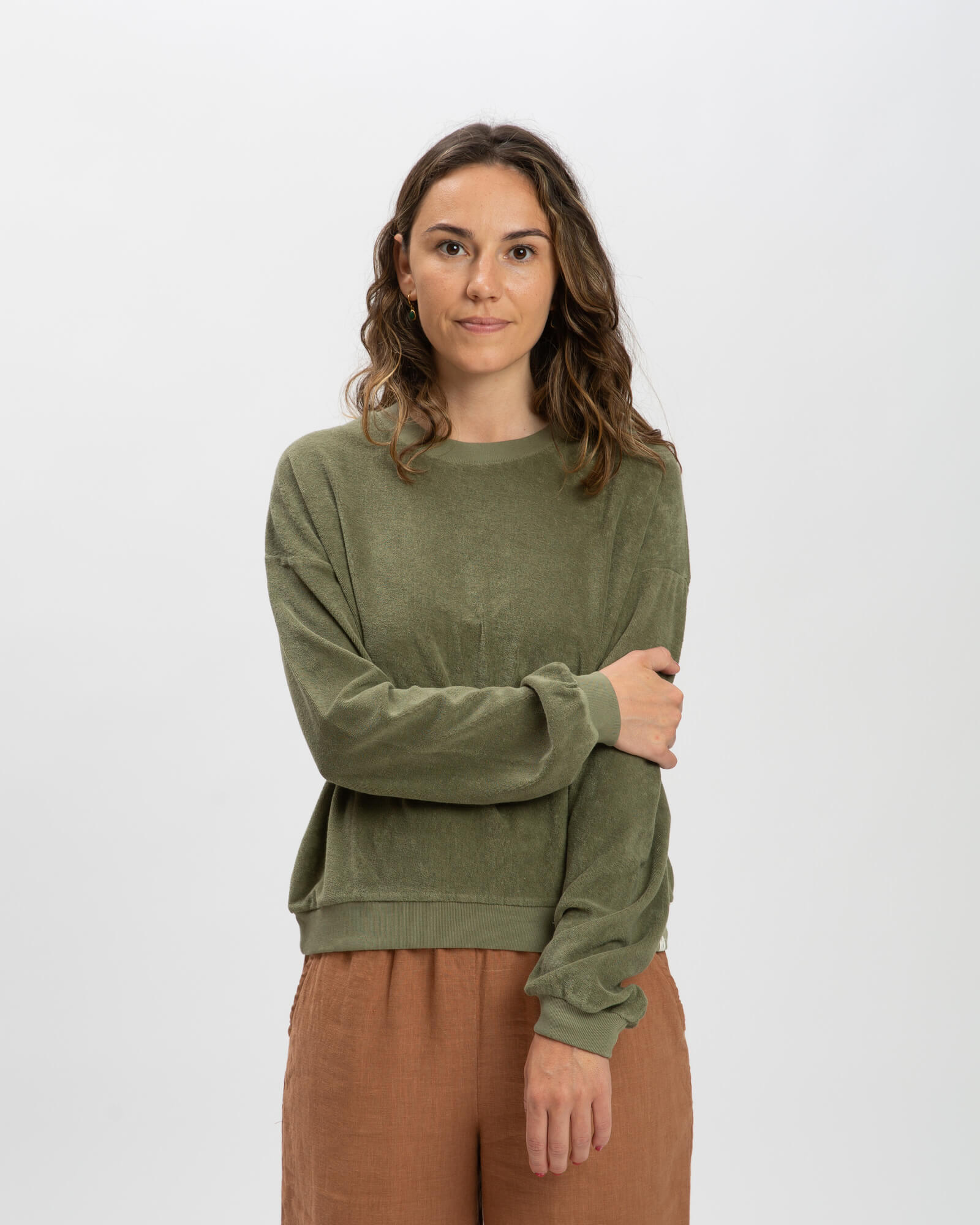 Pull vert en coton bio de Matona