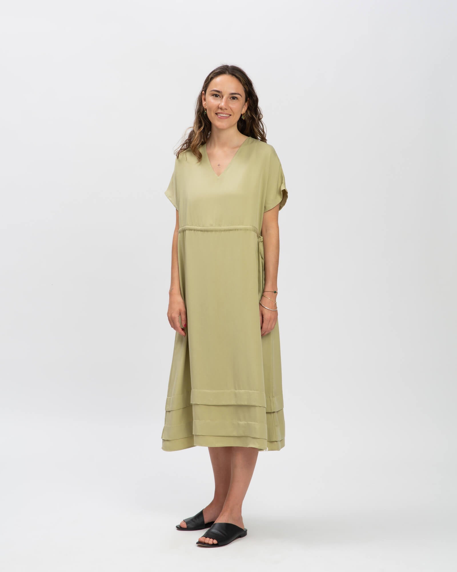 Green Tencel dress by Matona