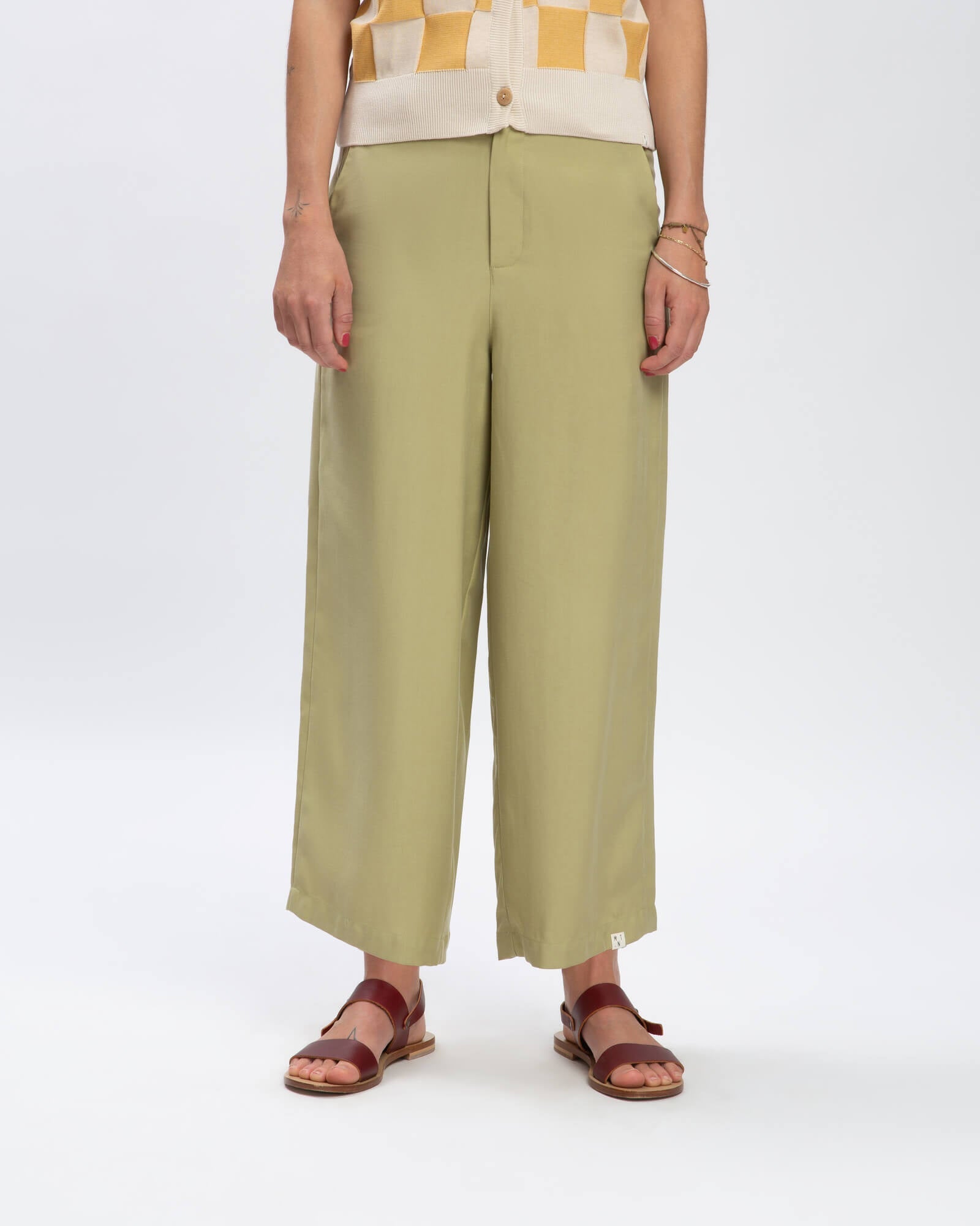 Pantalon Tencel vert de Matona