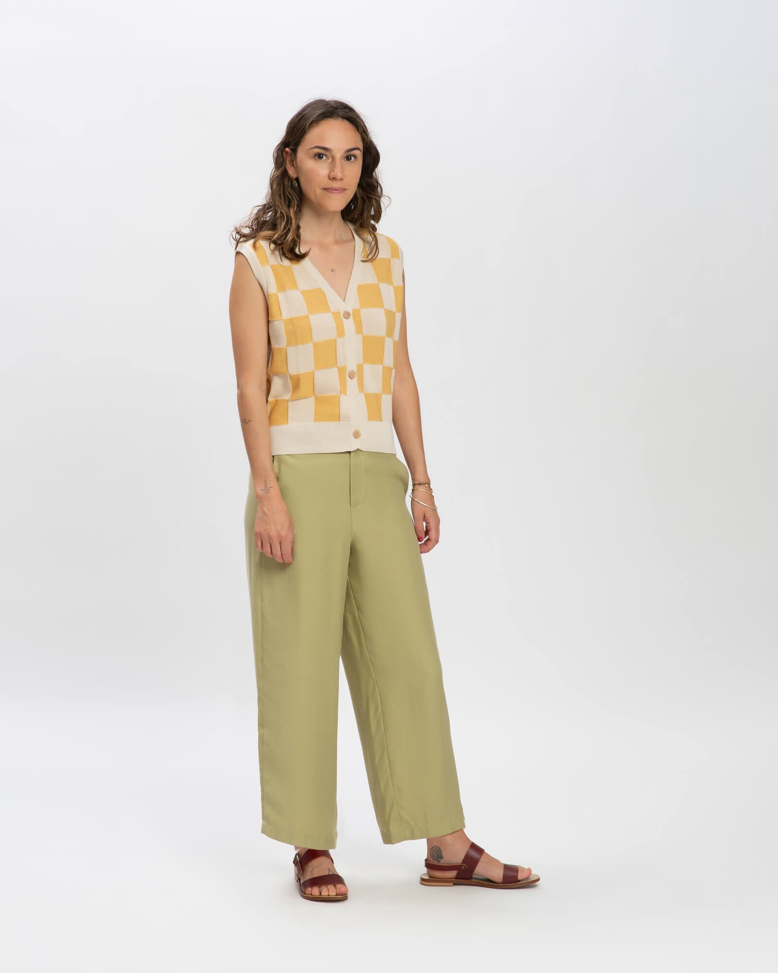 Pantalon Tencel vert de Matona