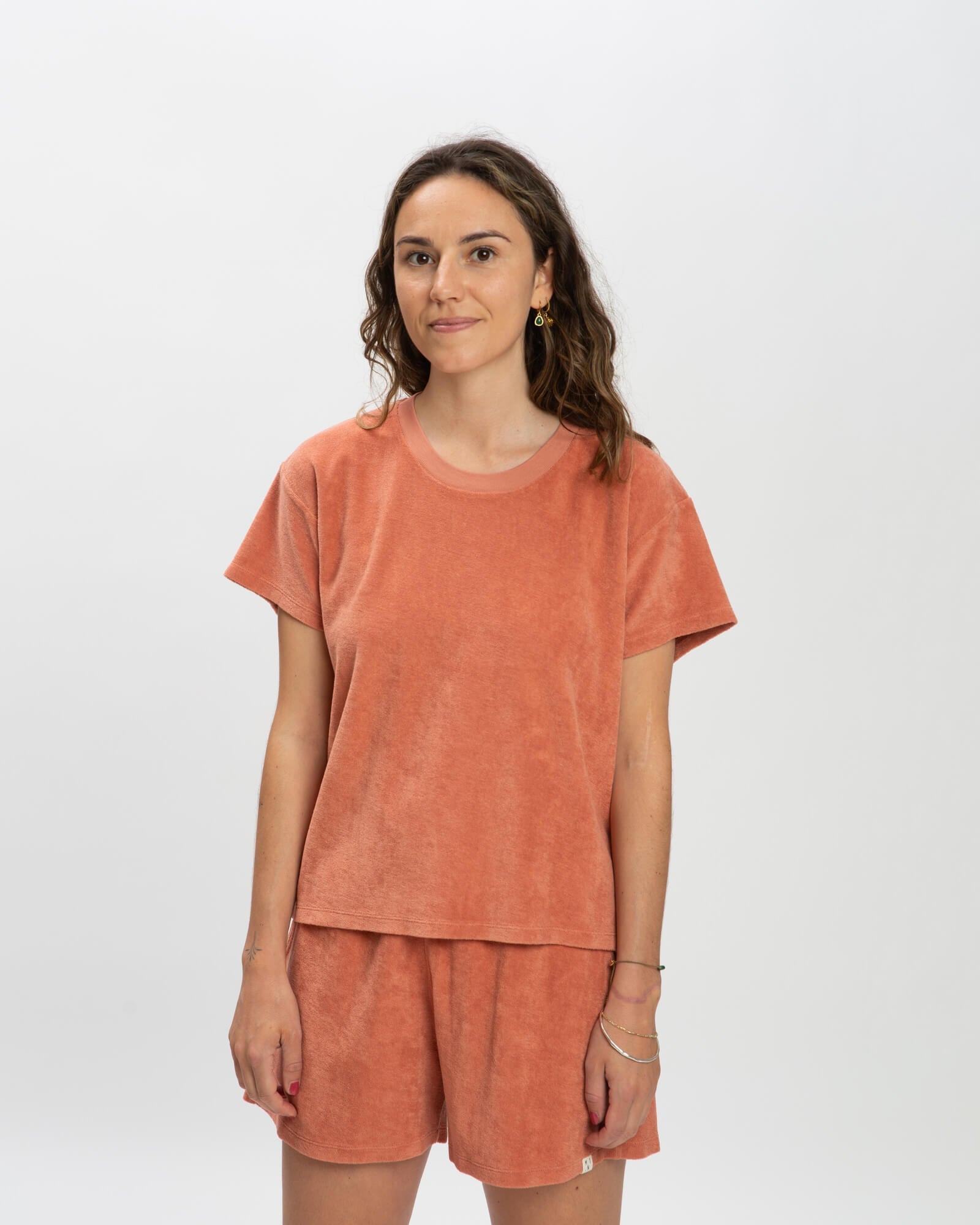 Brown-red T-shirt Terry made of organic cotton by Matona