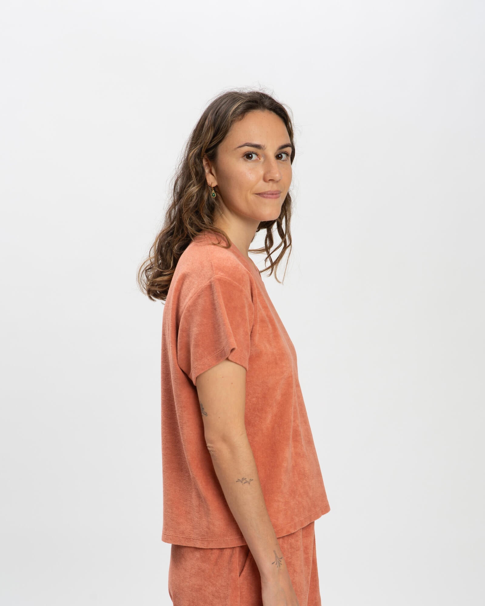 Brown-red T-shirt Terry made of organic cotton by Matona