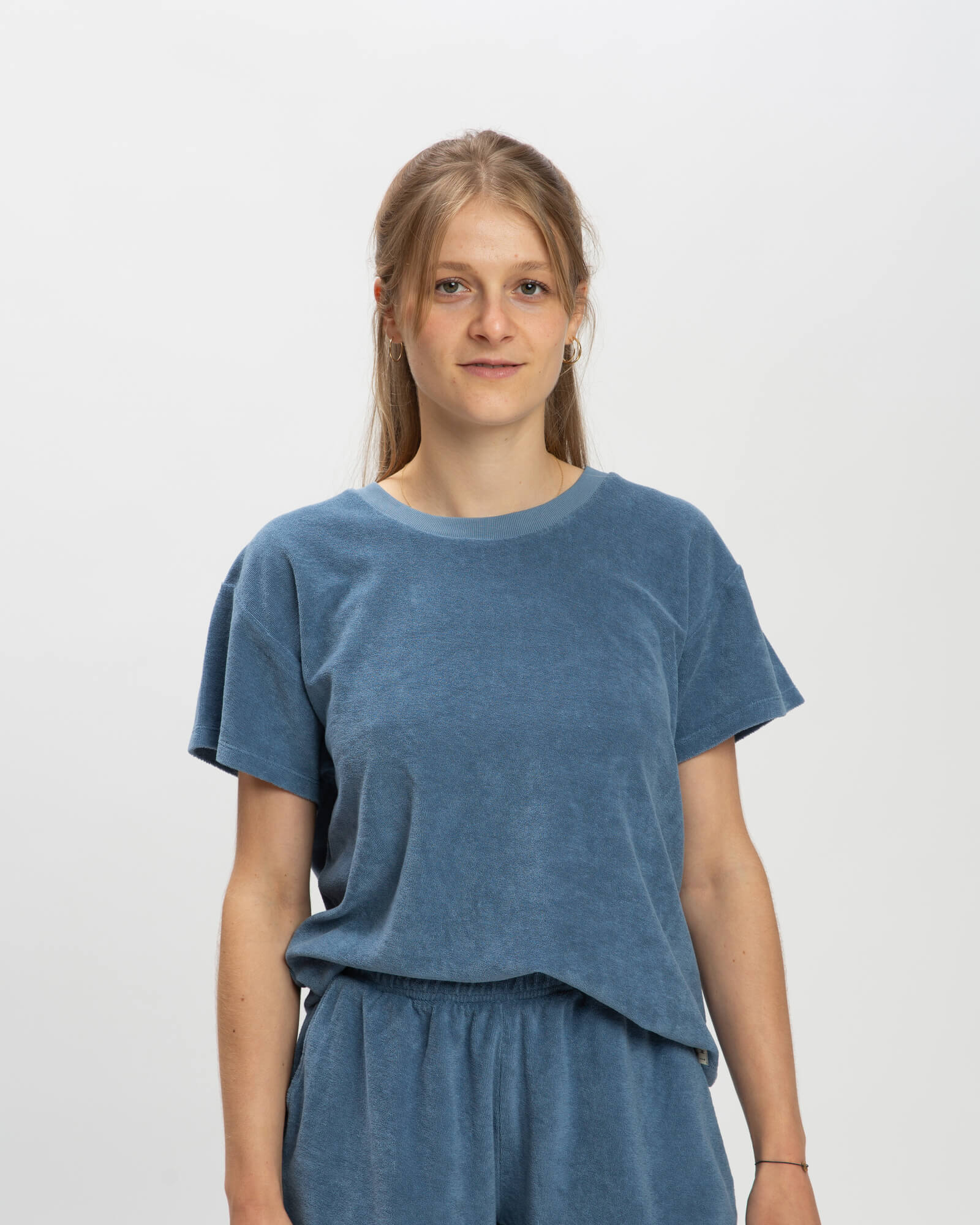 Blue Terry T-Shirt made of organic cotton by Matona