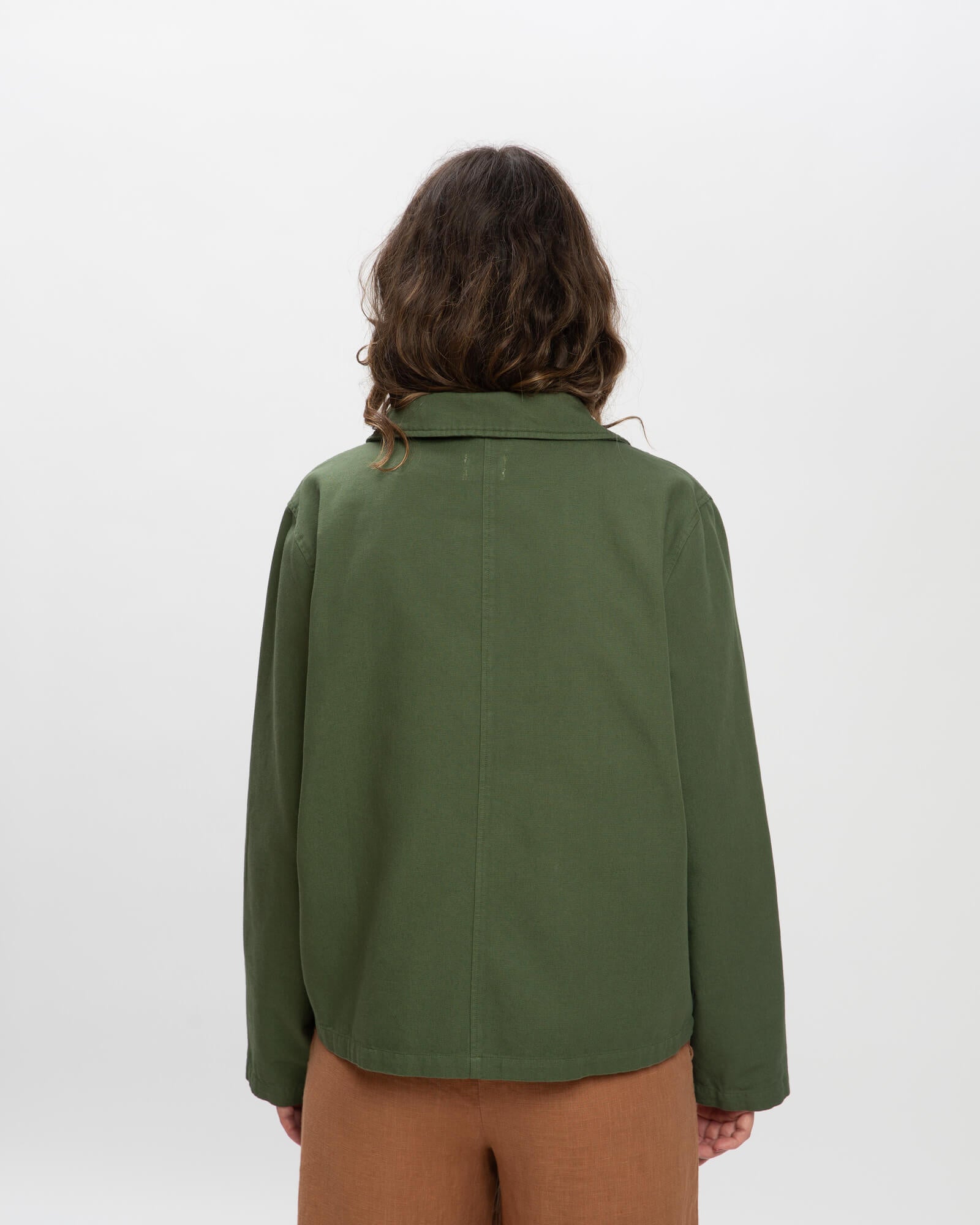 Green twill jacket made of 100% organic cotton by Matona