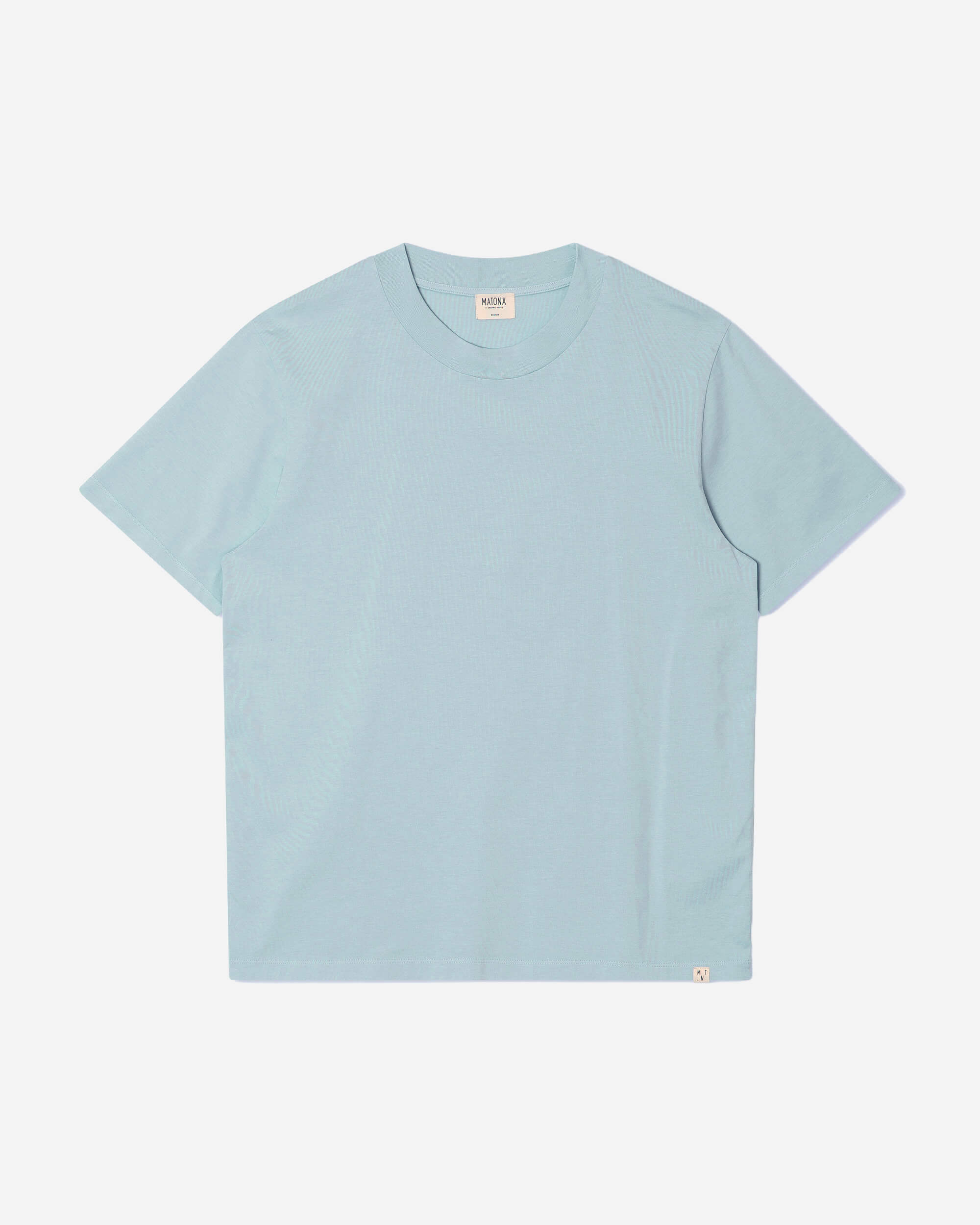 T-shirt bleu clair All Day, 100 % coton biologique, par Matona