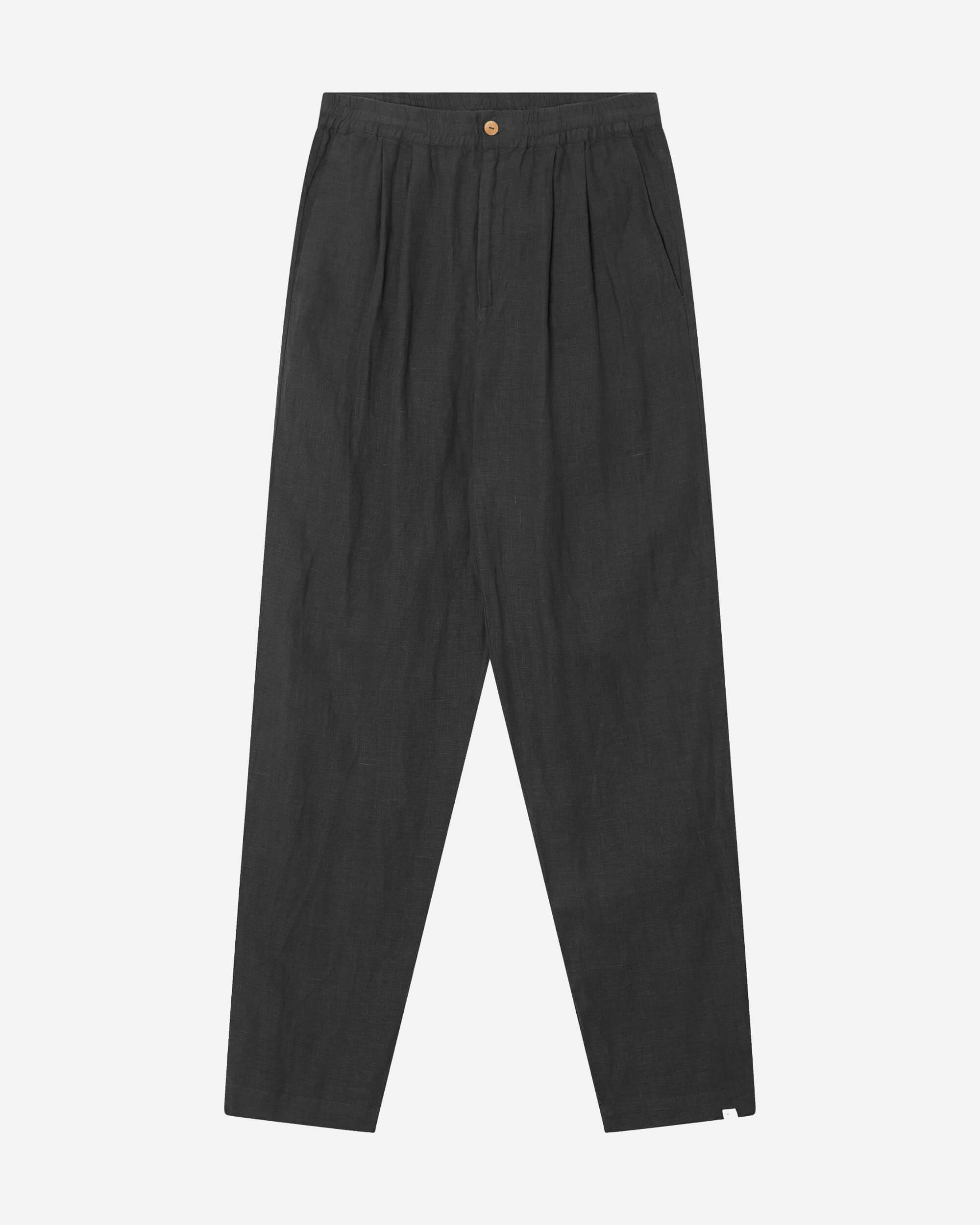 Pantalon en lin noir 100% pur de la marque Matona