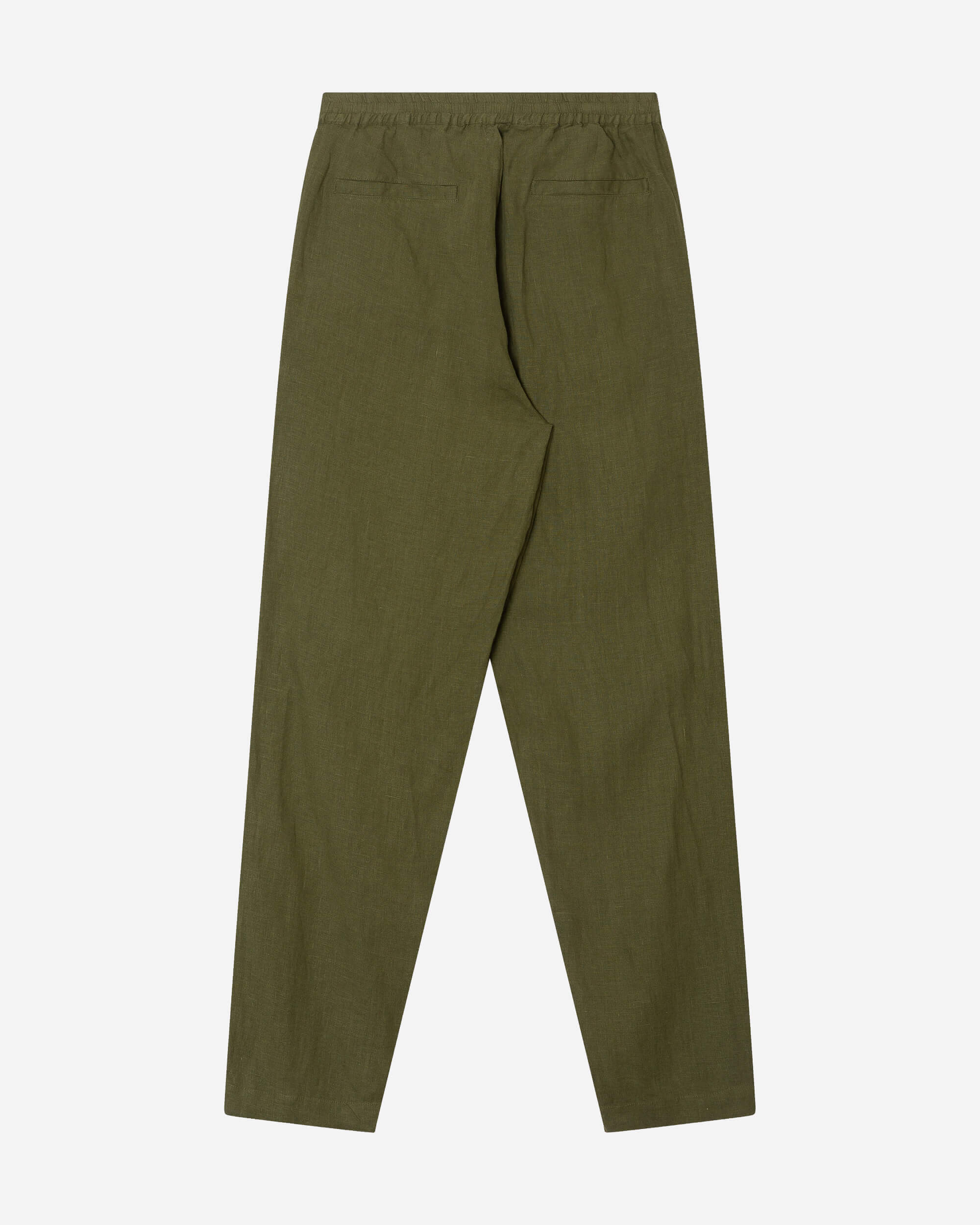 Pantalon en lin vert olive 100 % pur de la marque Matona