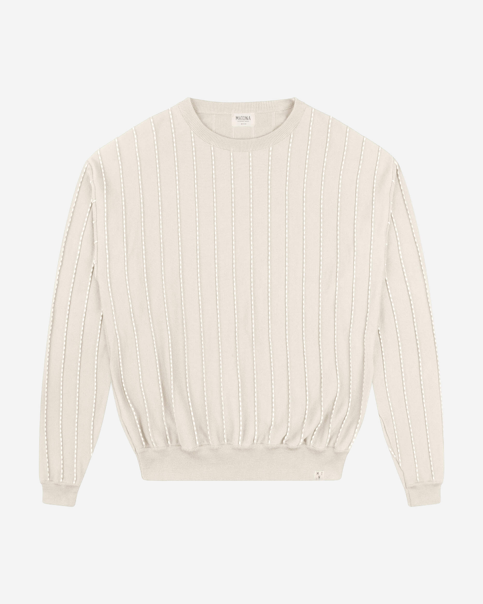 Light-colored knitted sweater Field made from 100% organic cotton by Matona