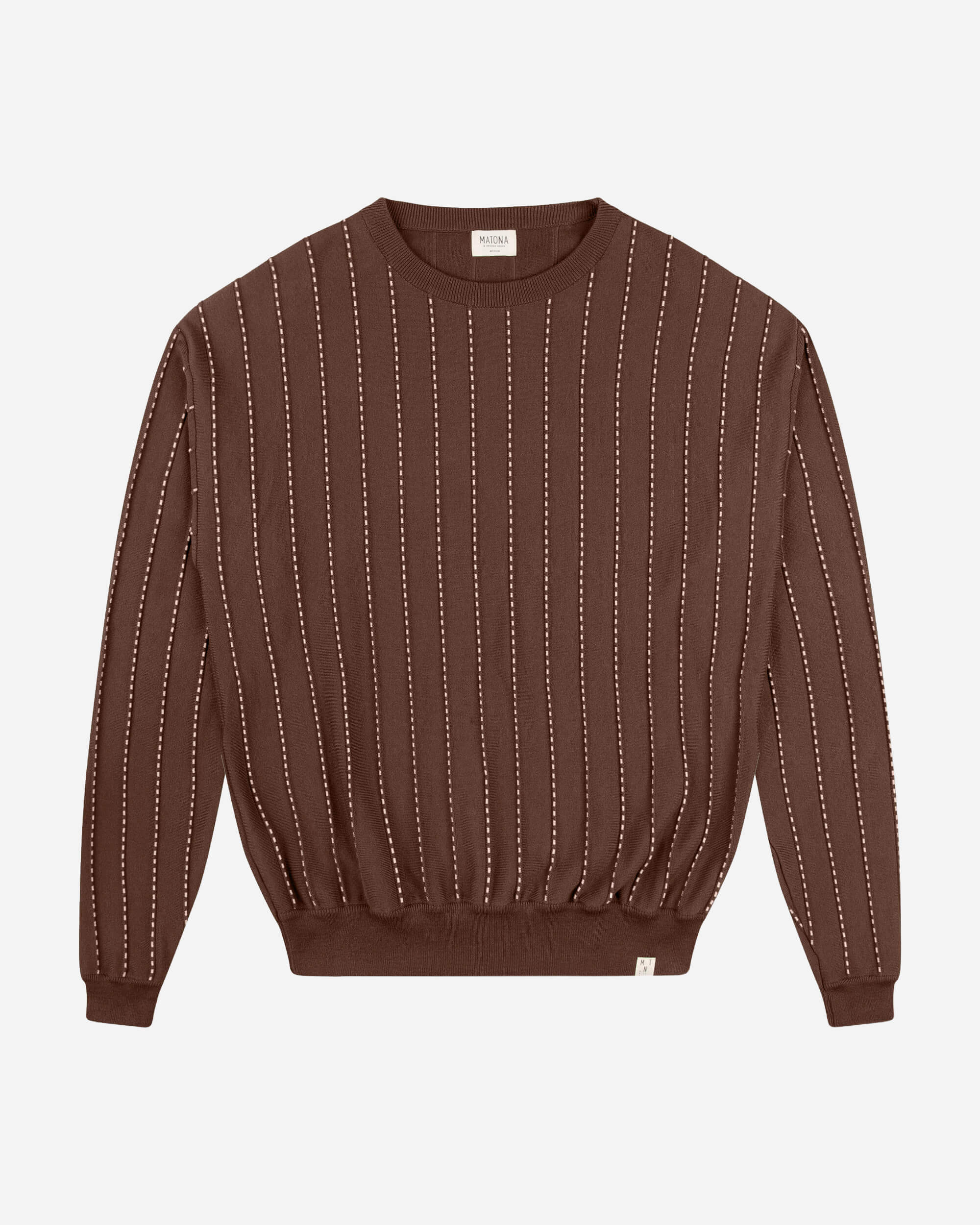 Brown knitted sweater Field made from 100% organic cotton by Matona