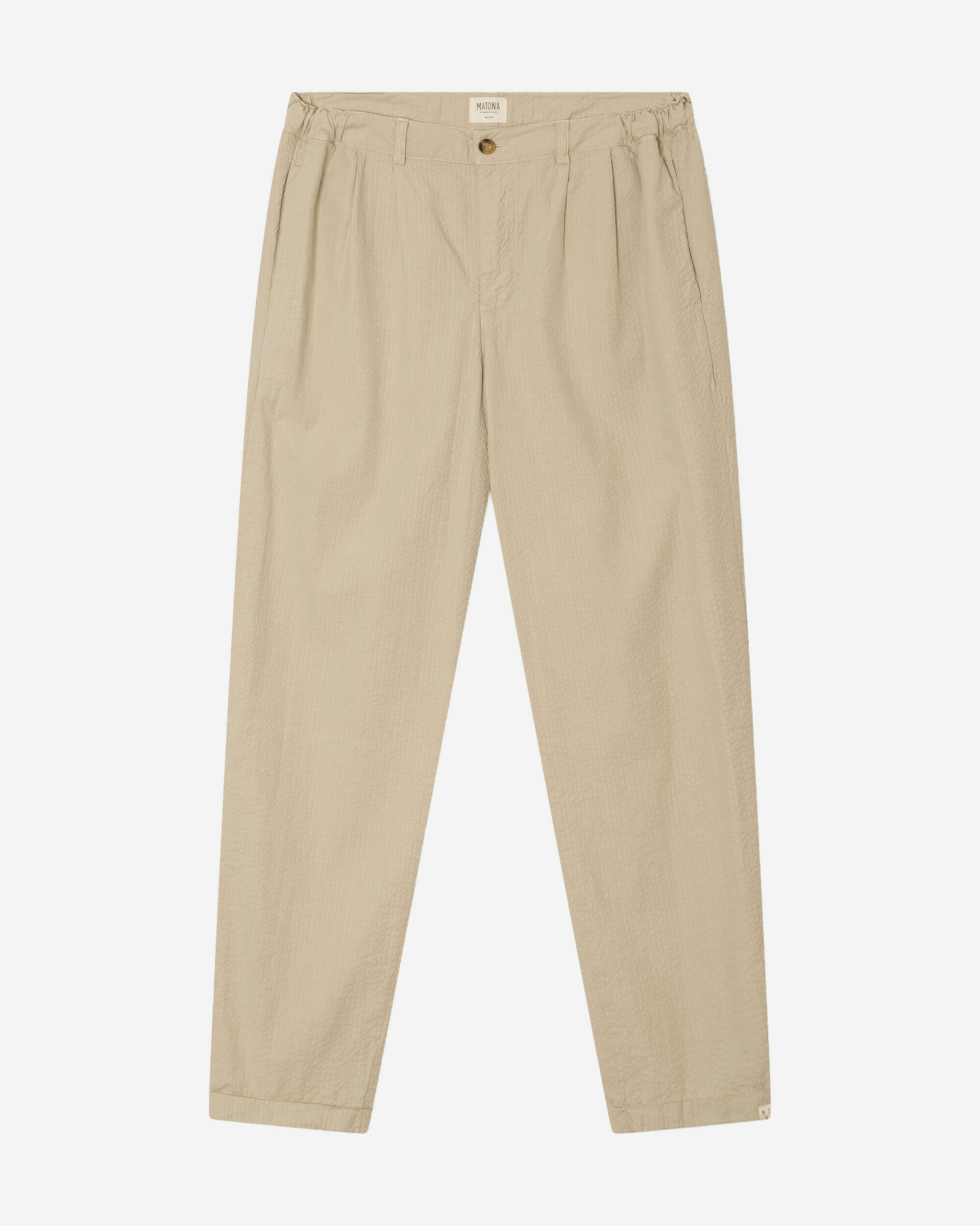 Pantalon beige en coton 100 % biologique de la marque Matona