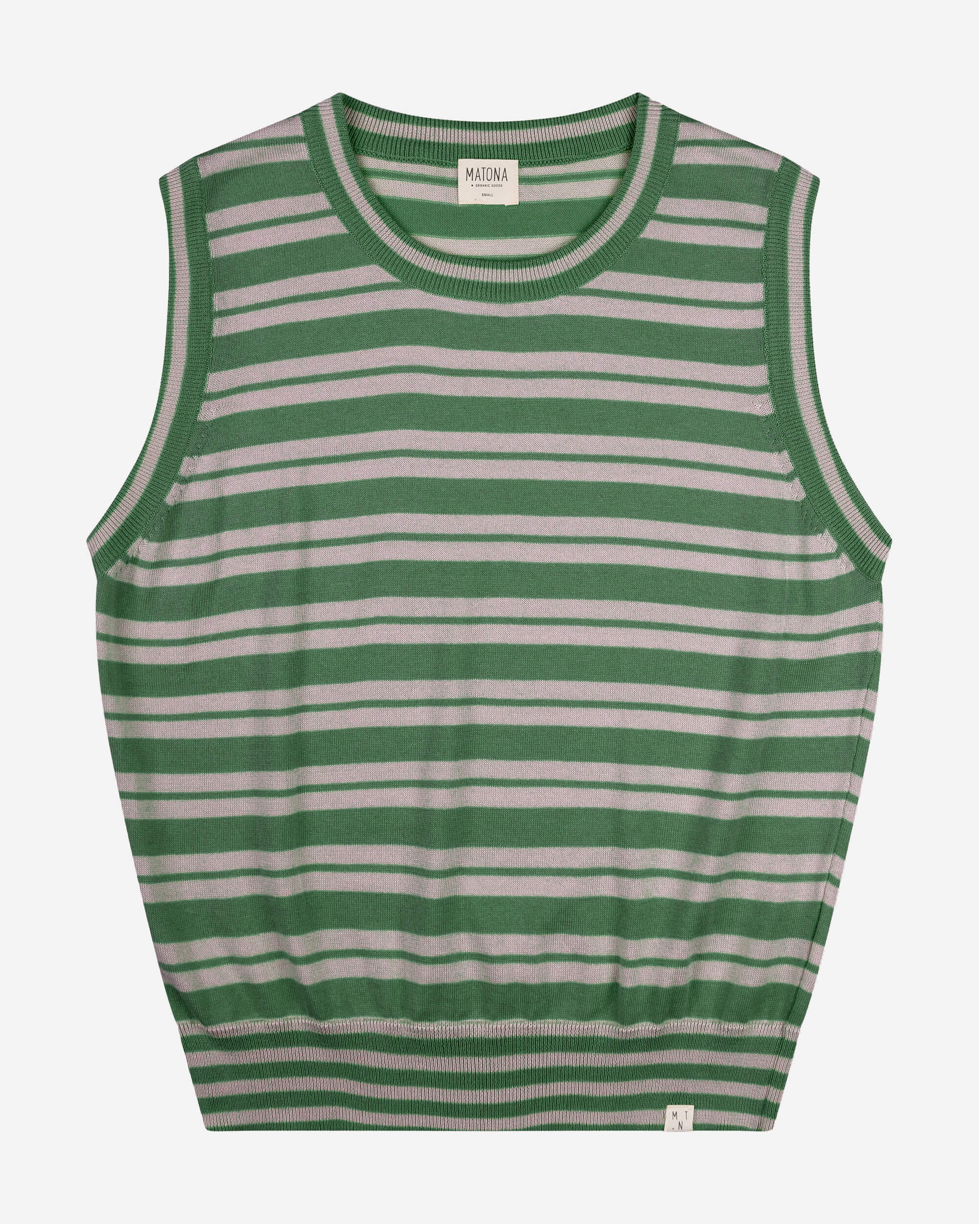 Grünes Gestreiftes Top aus Bio-Baumwolle von Matona