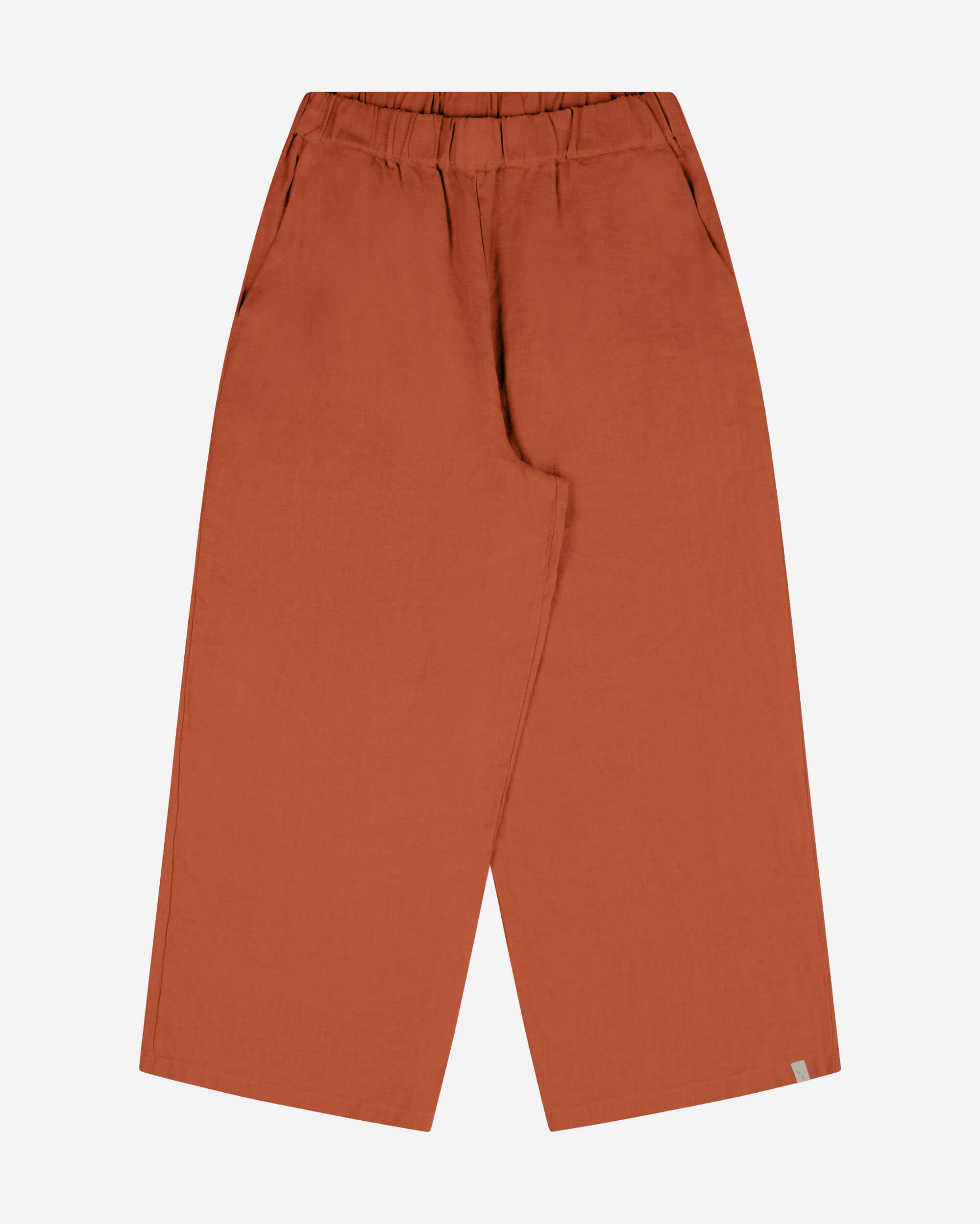 Pantalon culotte orange 100% lin de la marque Matona