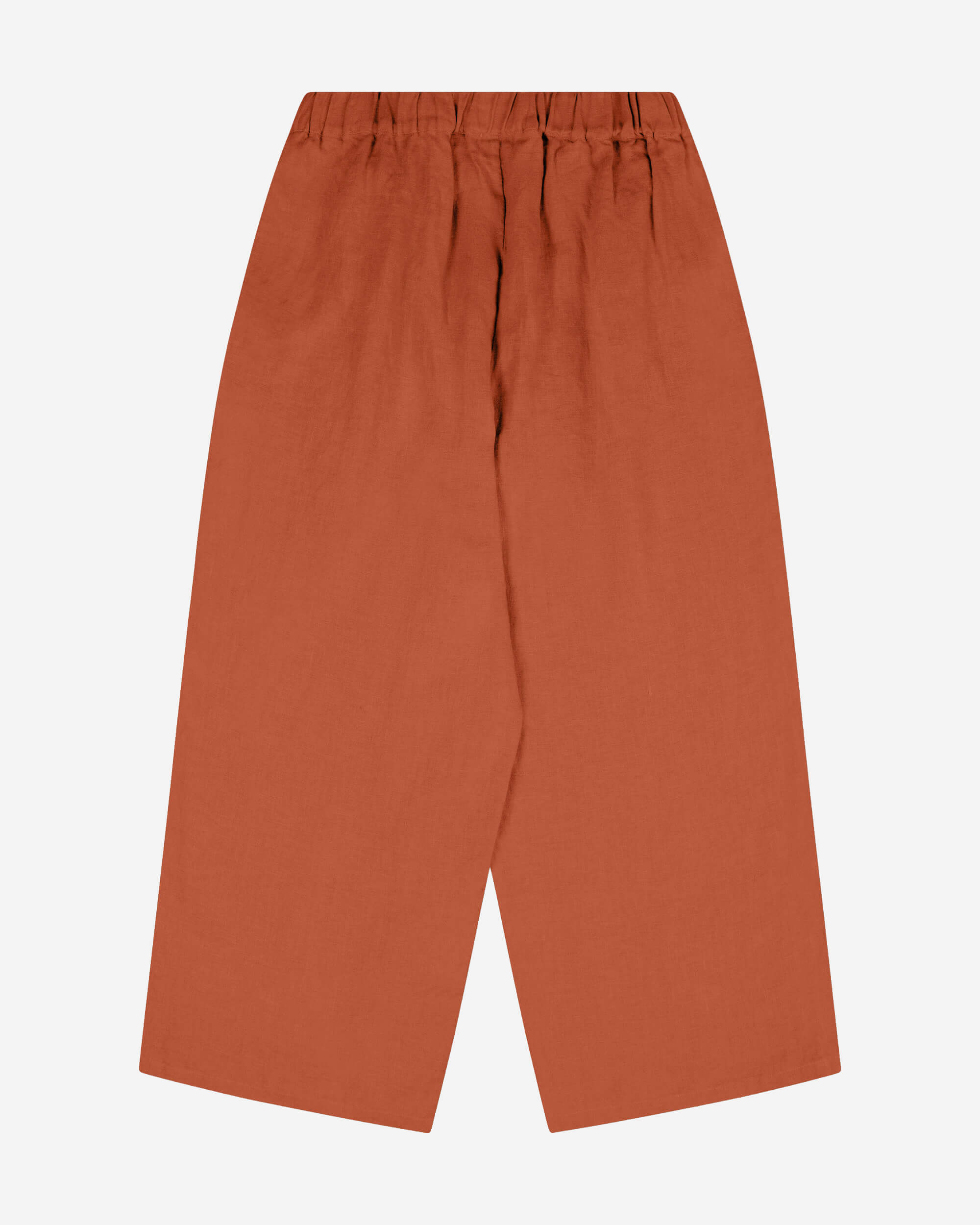 Orange Culotte Hose aus 100% Leinen von Matona