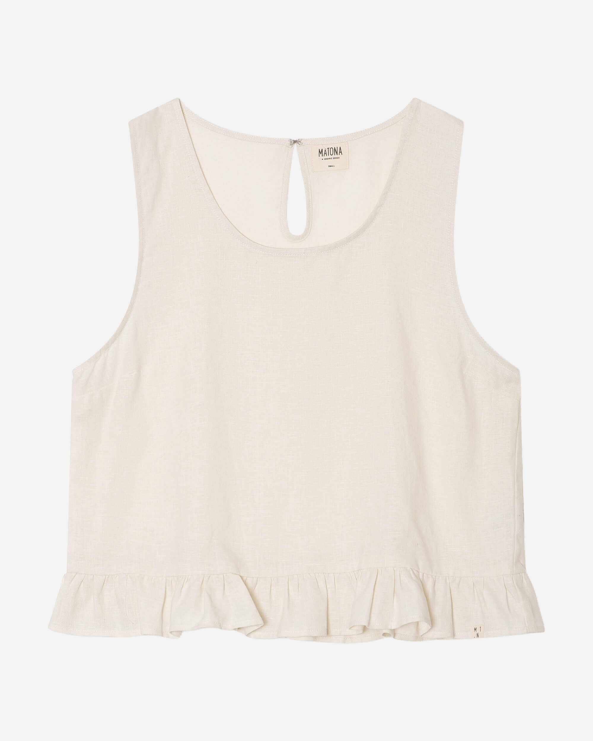 Weisses Top Gathered aus Bio-Baumwolle von Matona