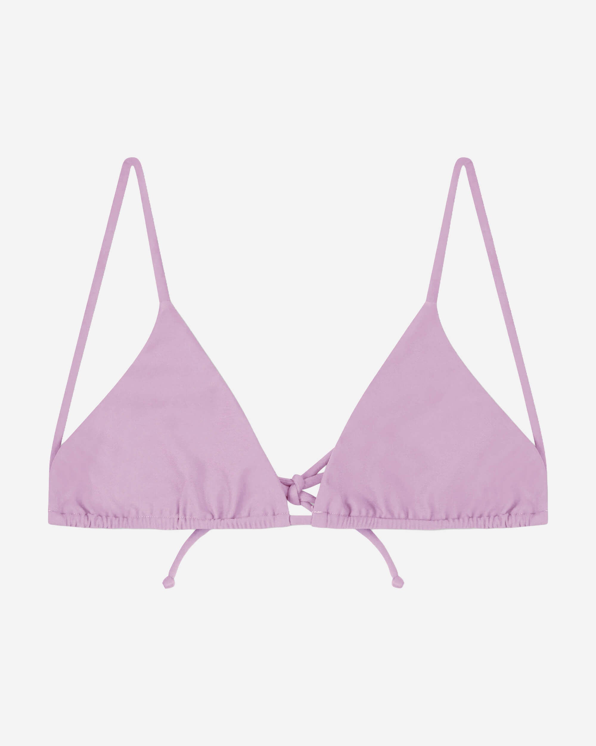 Haut de bikini triangle violet en Econyl durable de Matona