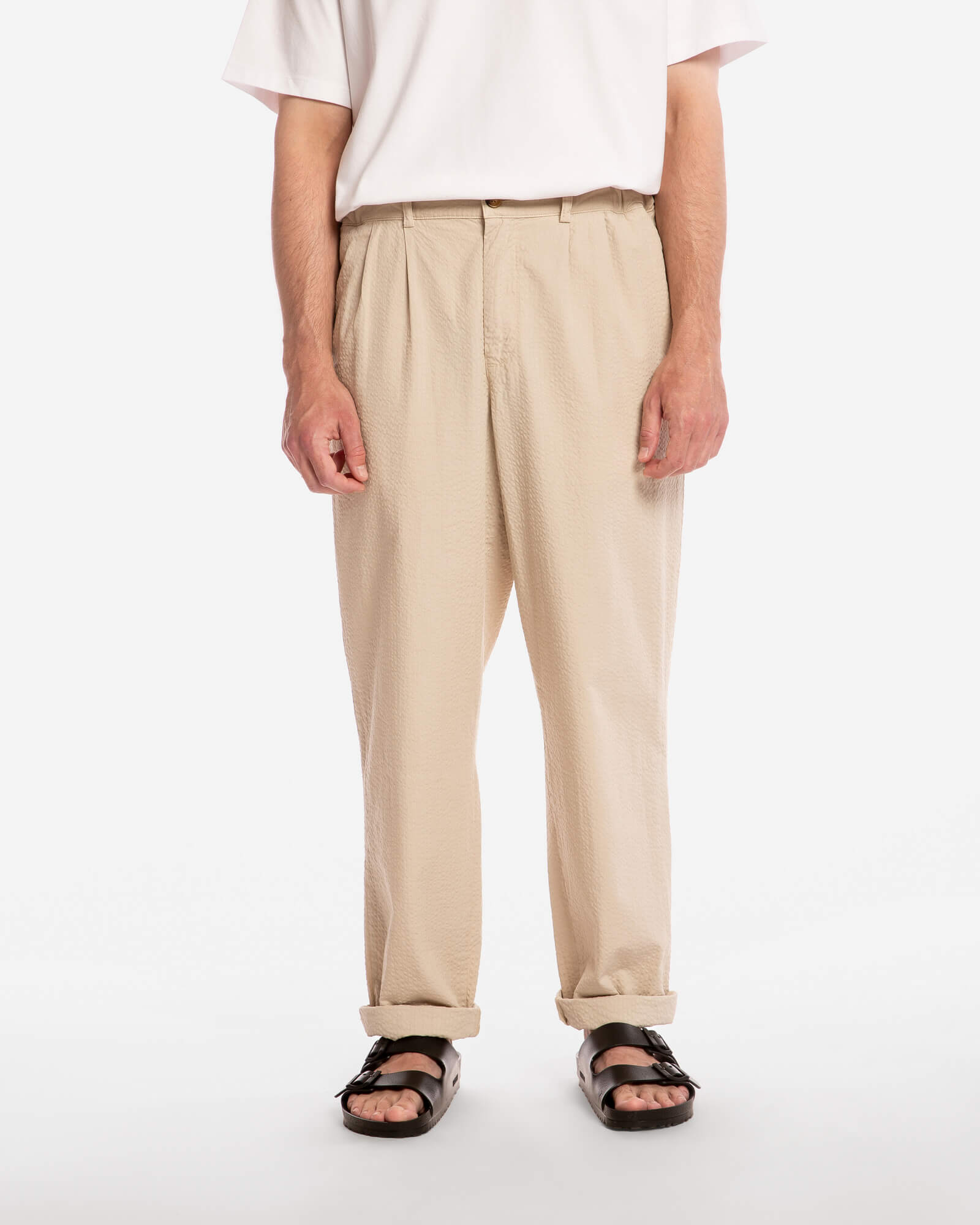 Pantalon beige en coton 100 % biologique de la marque Matona