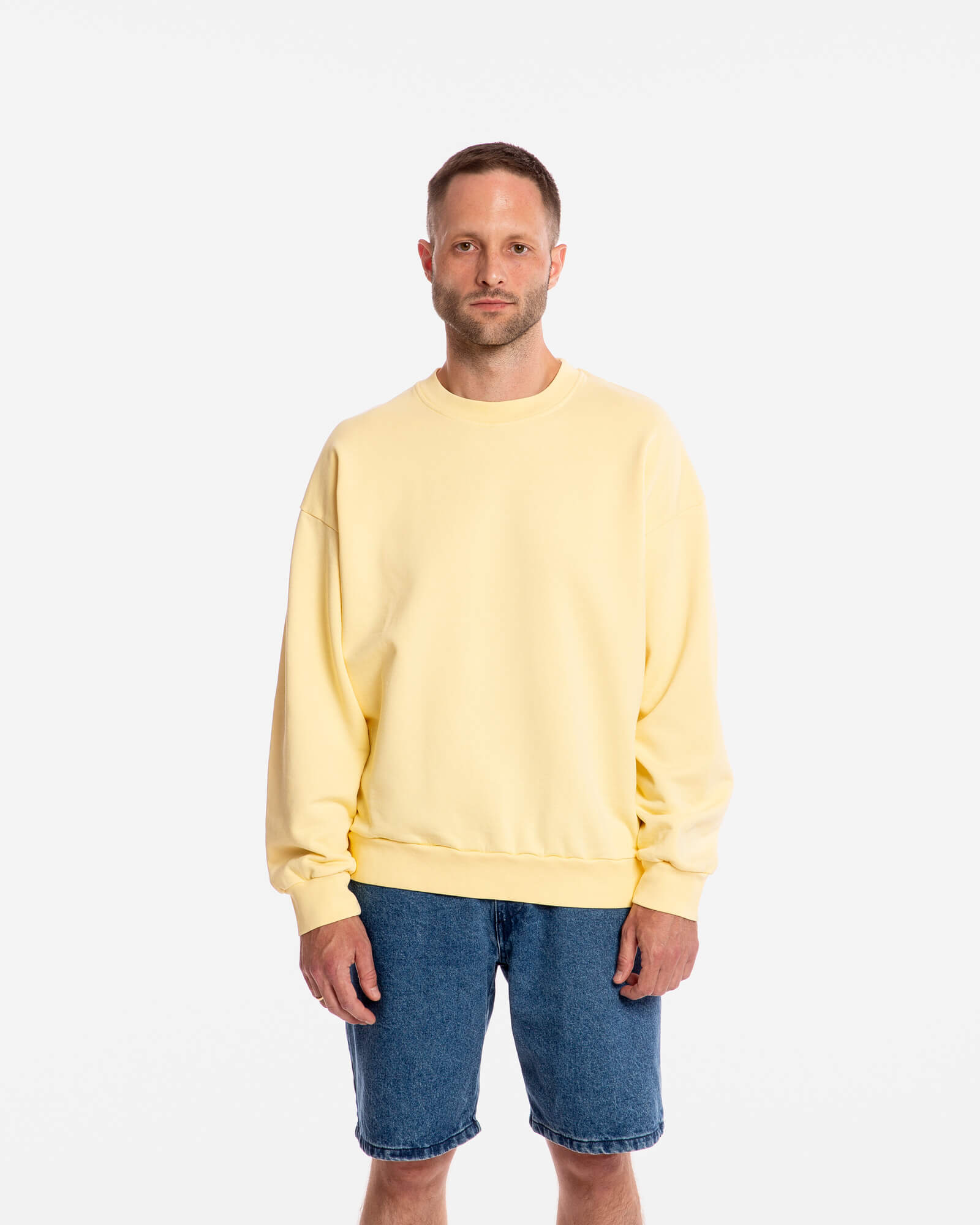 Sweat-shirt jaune en coton 100 % biologique de la marque Matona