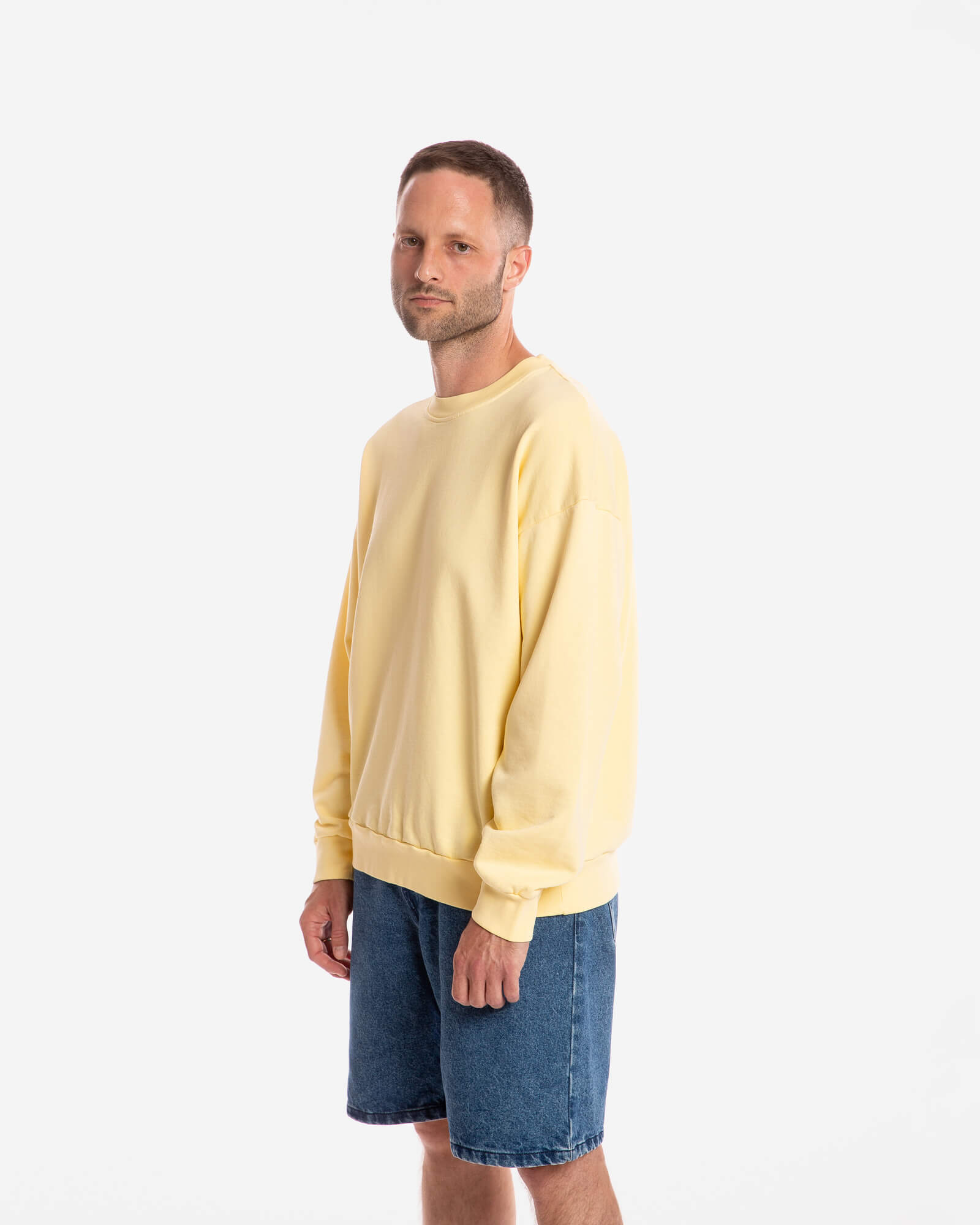 Sweat-shirt jaune en coton 100 % biologique de la marque Matona