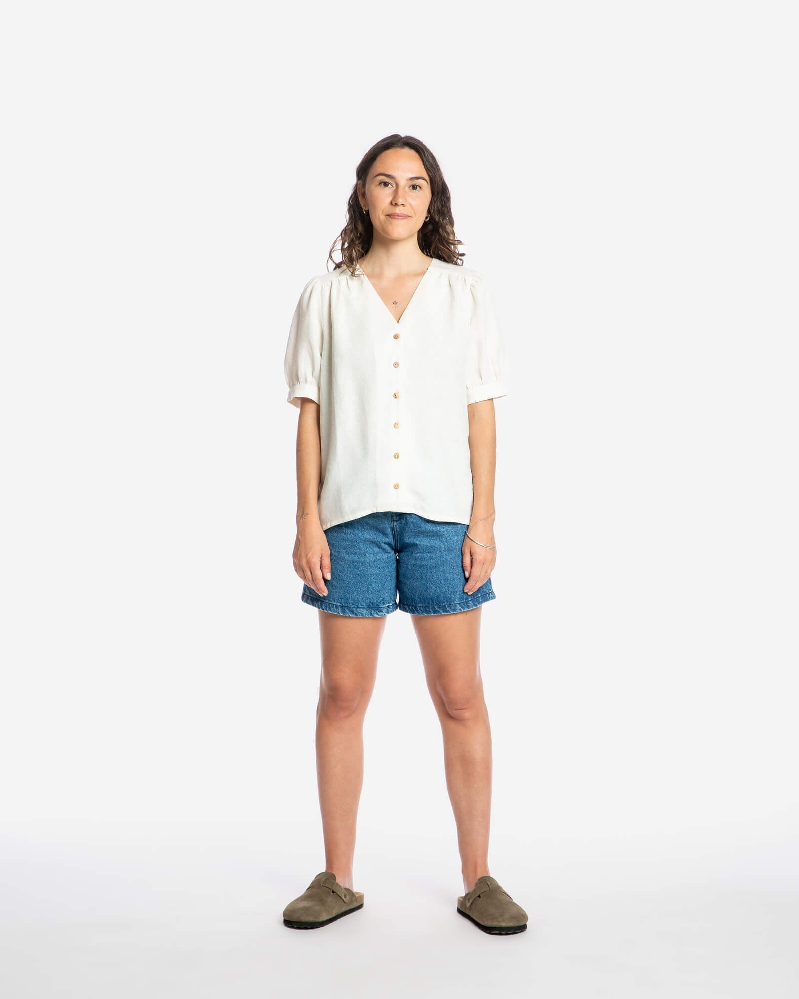 Weisse Bluse Day aus Leinen von Matona